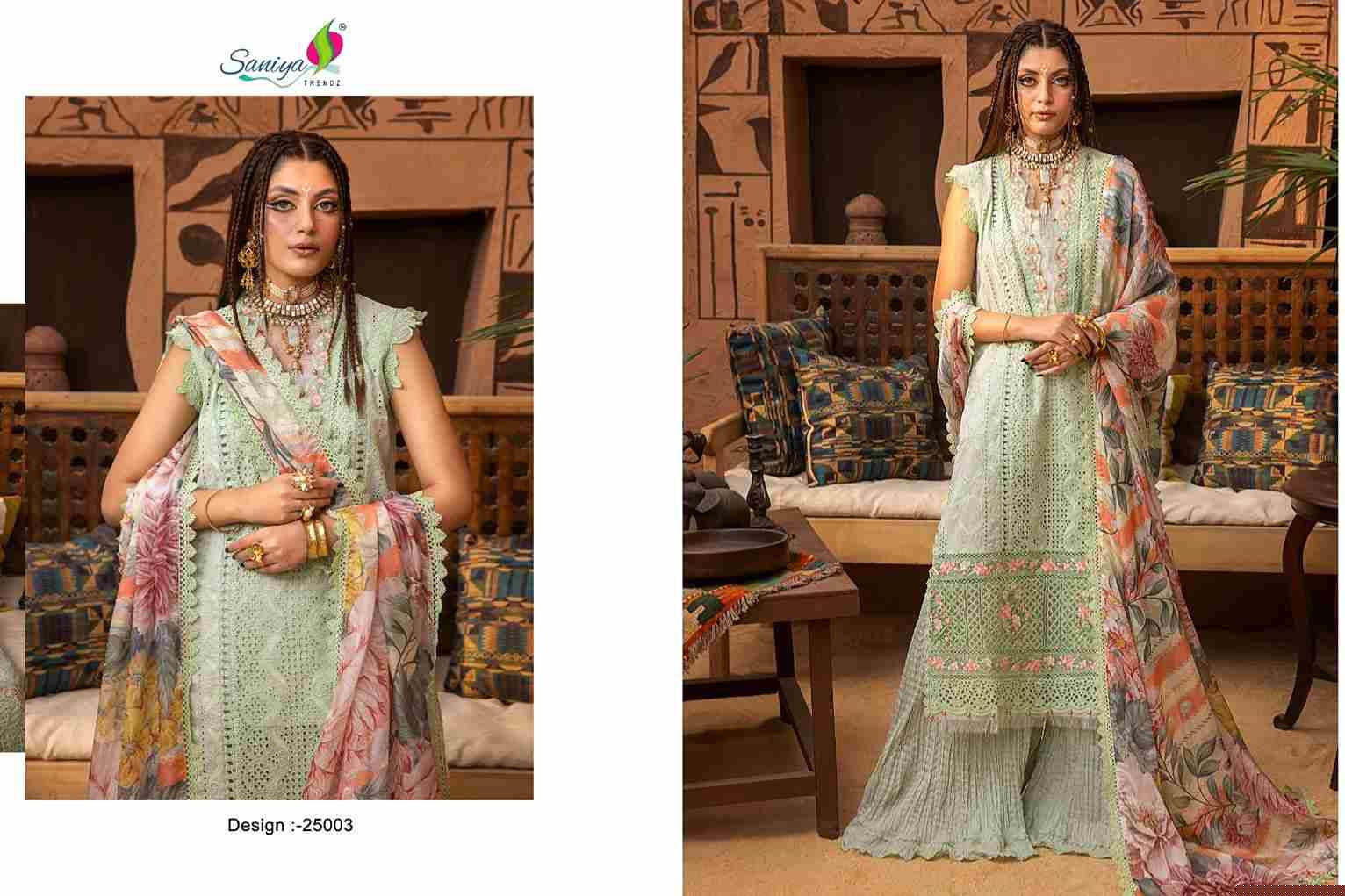 Adan Libas Chikankari Vol-25 By Saniya Trendz 25001 To 25004 Series Designer Pakistani Suits Beautiful Stylish Fancy Colorful Party Wear & Occasional Wear Pure Cotton Embroidered Dresses At Wholesale Price