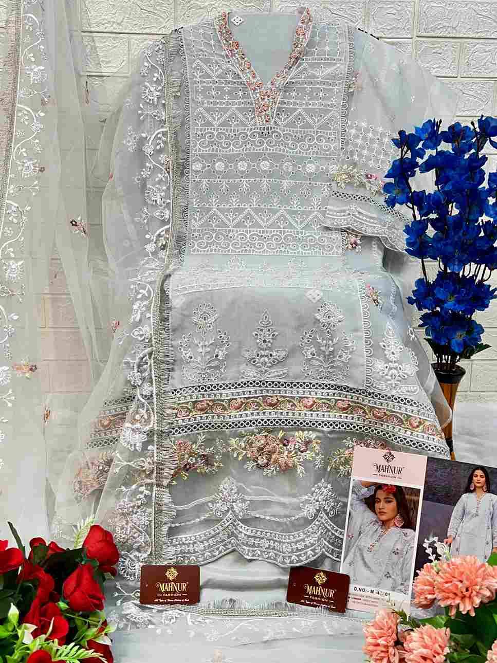 Mahnur Vol-43 By Mahnur Fashion 43001 To 43002 Series Beautiful Pakistani Suits Colorful Stylish Fancy Casual Wear & Ethnic Wear Organza Dresses At Wholesale Price