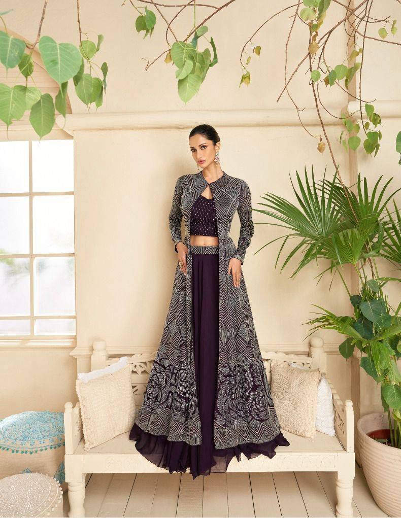 Vasansi 5288 Colours By Sayuri 5288-A To 5288-D Series Festive Wear Collection Beautiful Stylish Colorful Fancy Party Wear & Occasional Wear Silk/Georgette Lehengas At Wholesale Price