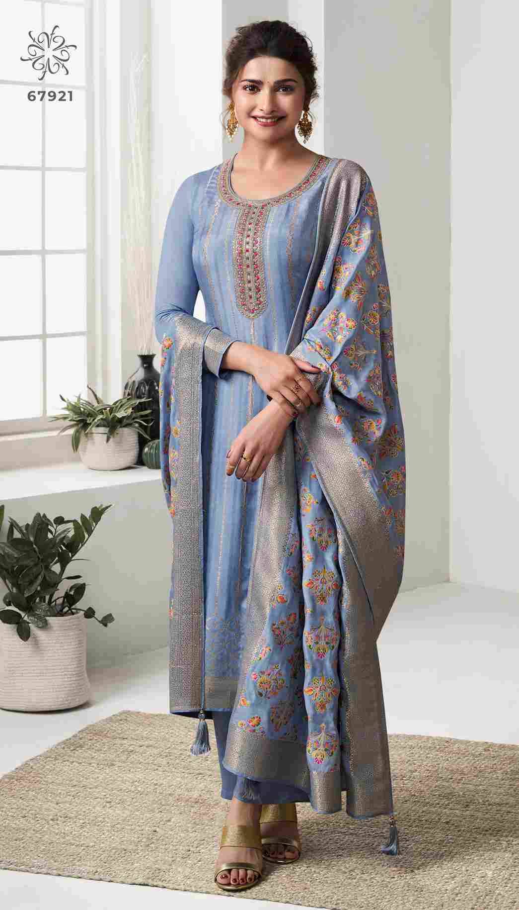 Sanaya Vol-2 By Vinay Fashion 67921 TO 67926 Series Designer Festive Suits Beautiful Fancy Colorful Stylish Party Wear & Occasional Wear Muslin Jacquard Dresses At Wholesale Price