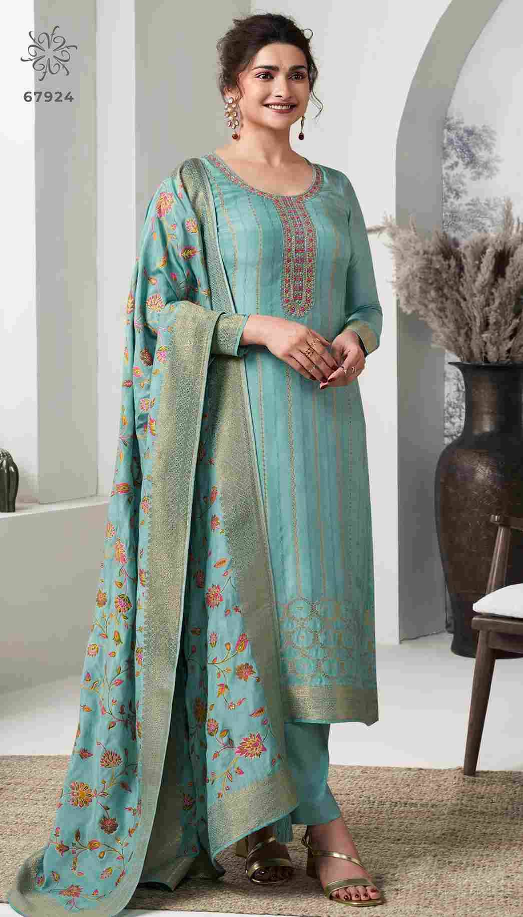 Sanaya Vol-2 By Vinay Fashion 67921 TO 67926 Series Designer Festive Suits Beautiful Fancy Colorful Stylish Party Wear & Occasional Wear Muslin Jacquard Dresses At Wholesale Price