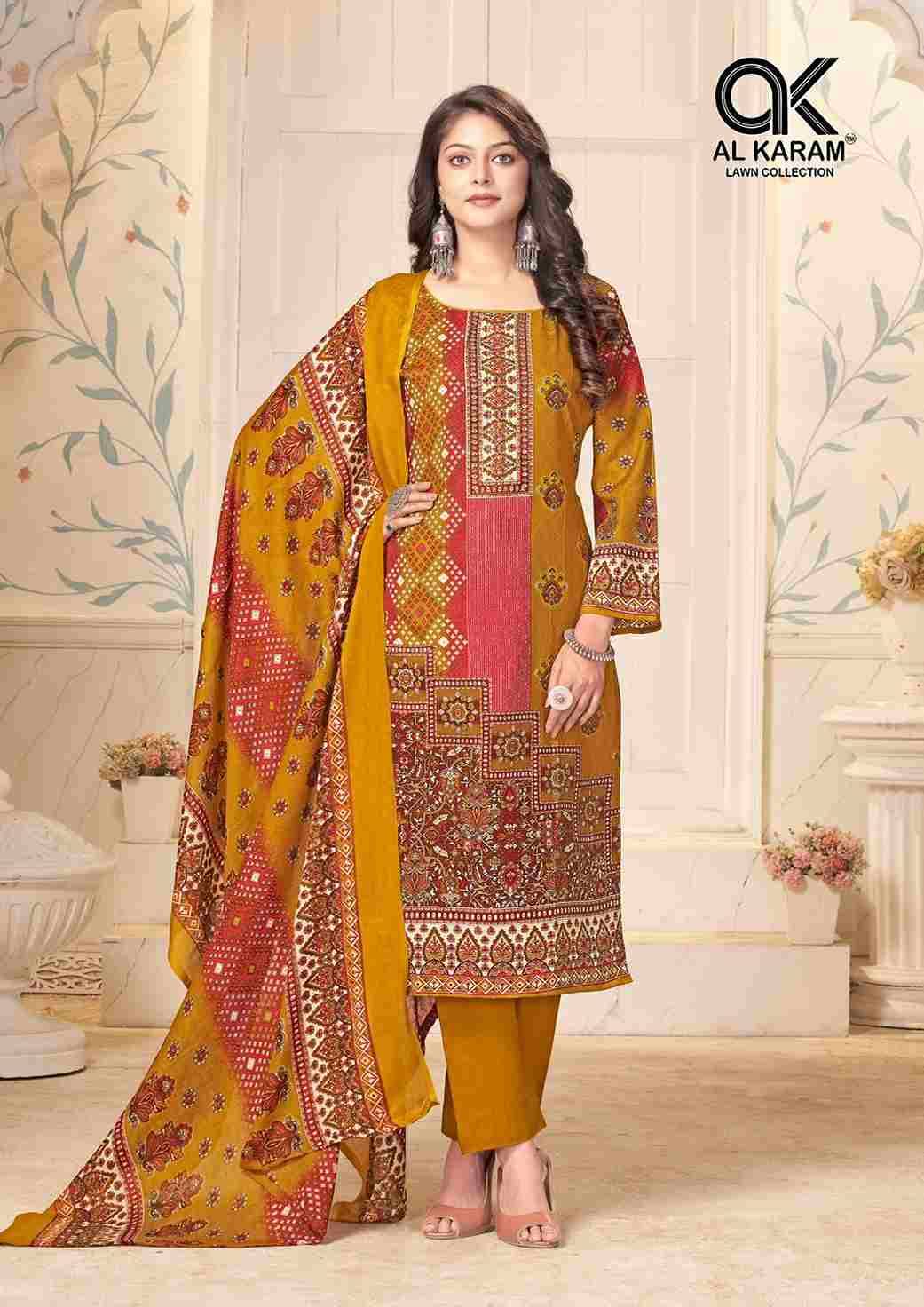 Mahjabeen Vol-3 By Al Karam Lawn Collection 3001 To 3008 Series Beautiful Festive Suits Colorful Stylish Fancy Casual Wear & Ethnic Wear Pure Cotton Print Dresses At Wholesale Price