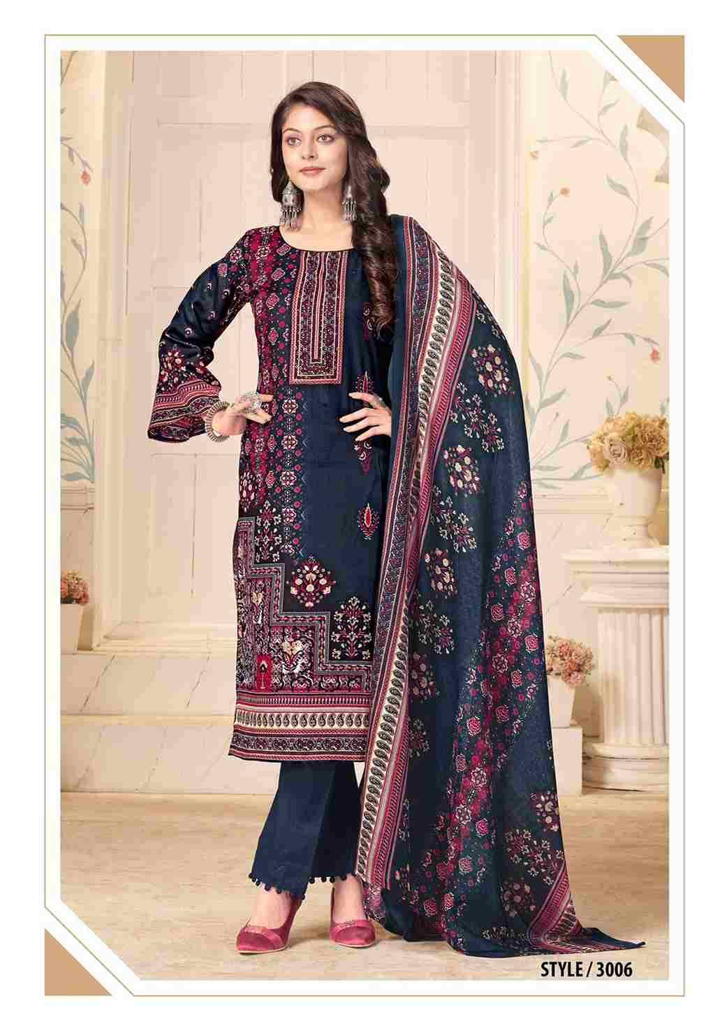 Mahjabeen Vol-3 By Al Karam Lawn Collection 3001 To 3008 Series Beautiful Festive Suits Colorful Stylish Fancy Casual Wear & Ethnic Wear Pure Cotton Print Dresses At Wholesale Price