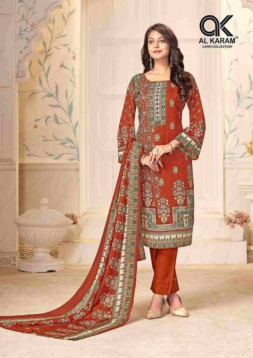 Mahjabeen Vol-3 By Al Karam Lawn Collection 3001 To 3008 Series Beautiful Festive Suits Colorful Stylish Fancy Casual Wear & Ethnic Wear Pure Cotton Print Dresses At Wholesale Price