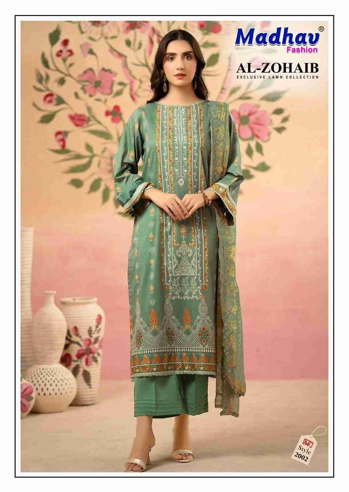 Al-Zohaib Vol-2 By Madhav Fashion 2001 To 2006 Series Beautiful Festive Suits Colorful Stylish Fancy Casual Wear & Ethnic Wear Pure Lawn Cotton Embroidered Dresses At Wholesale Price
