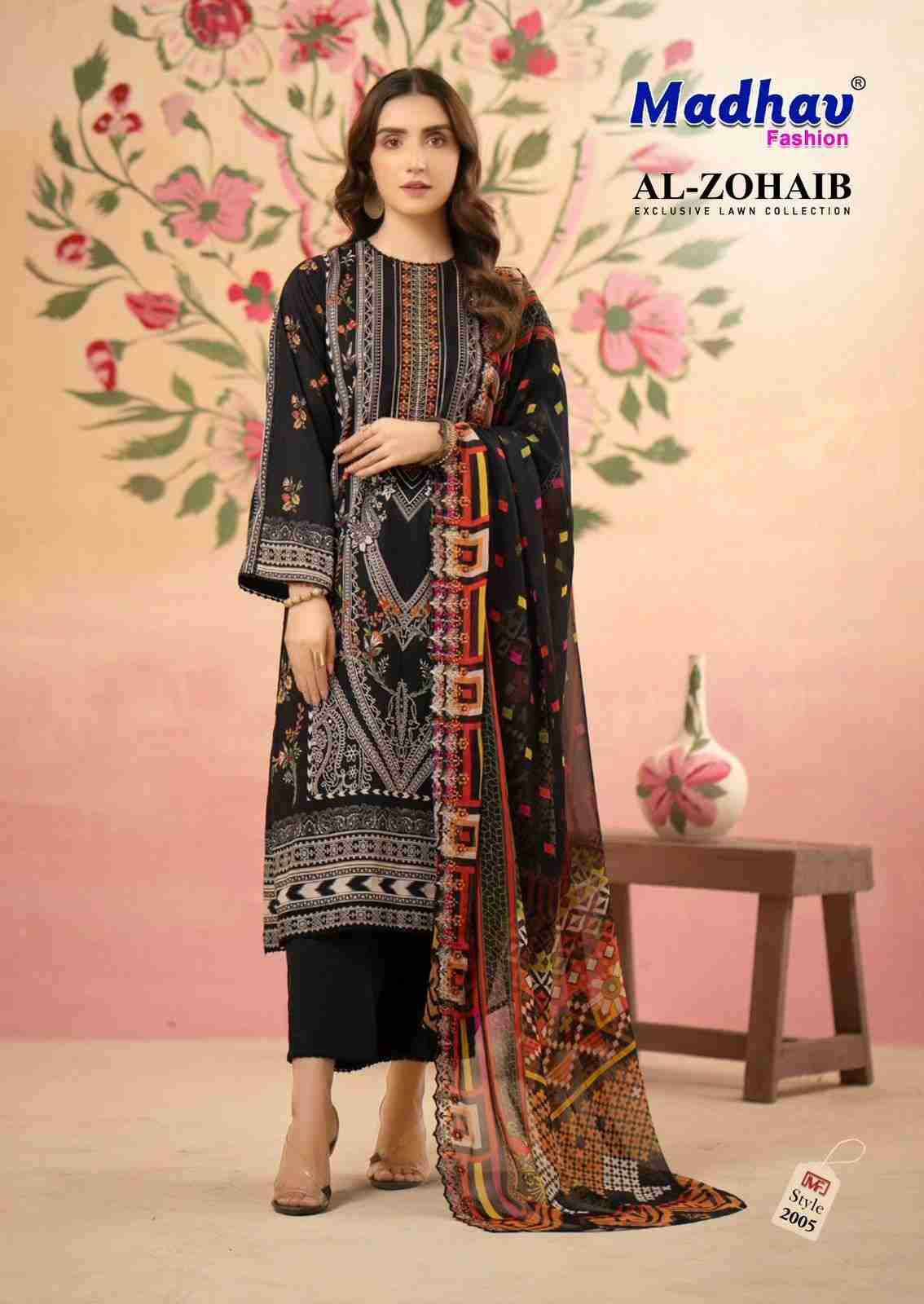 Al-Zohaib Vol-2 By Madhav Fashion 2001 To 2006 Series Beautiful Festive Suits Colorful Stylish Fancy Casual Wear & Ethnic Wear Pure Lawn Cotton Embroidered Dresses At Wholesale Price