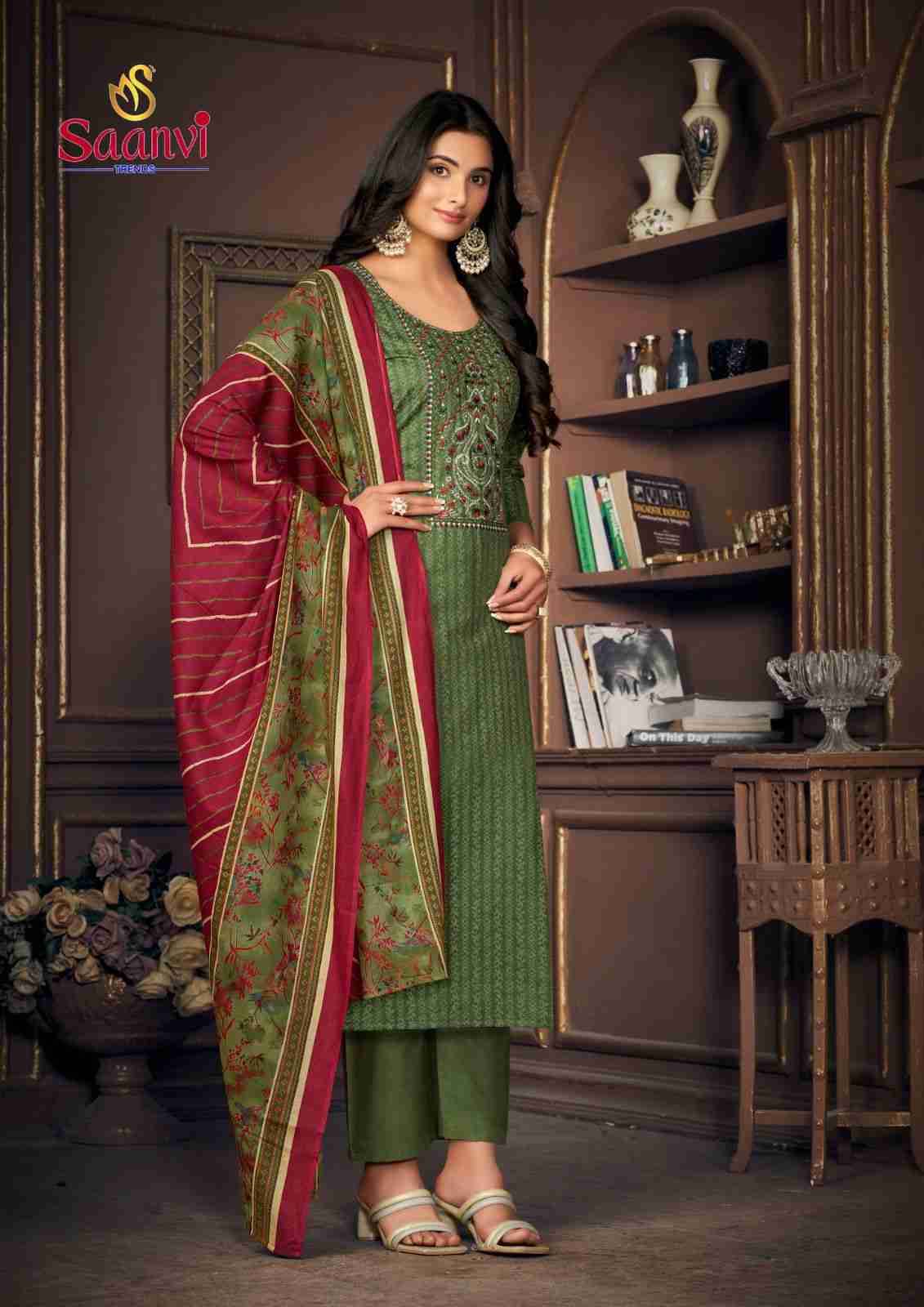 Simran By Saanvi Trends 1001 To 1008 Series Beautiful Festive Suits Colorful Stylish Fancy Casual Wear & Ethnic Wear Pure Cotton Embroidered Dresses At Wholesale Price