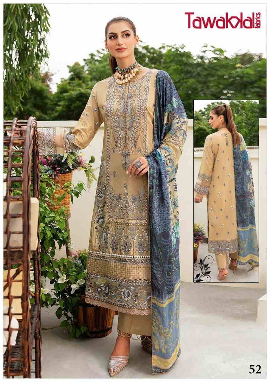 Mehroz Vol-6 By Tawakkal Fab 51 To 60 Series Designer Festive Suits Beautiful Stylish Fancy Colorful Party Wear & Occasional Wear Pure Cotton Dresses At Wholesale Price