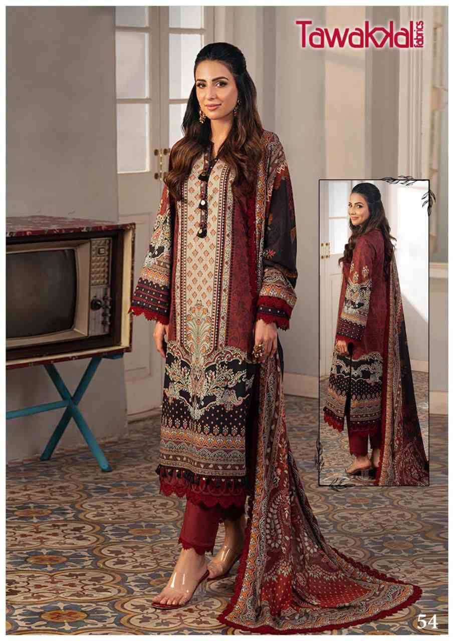 Mehroz Vol-6 By Tawakkal Fab 51 To 60 Series Designer Festive Suits Beautiful Stylish Fancy Colorful Party Wear & Occasional Wear Pure Cotton Dresses At Wholesale Price