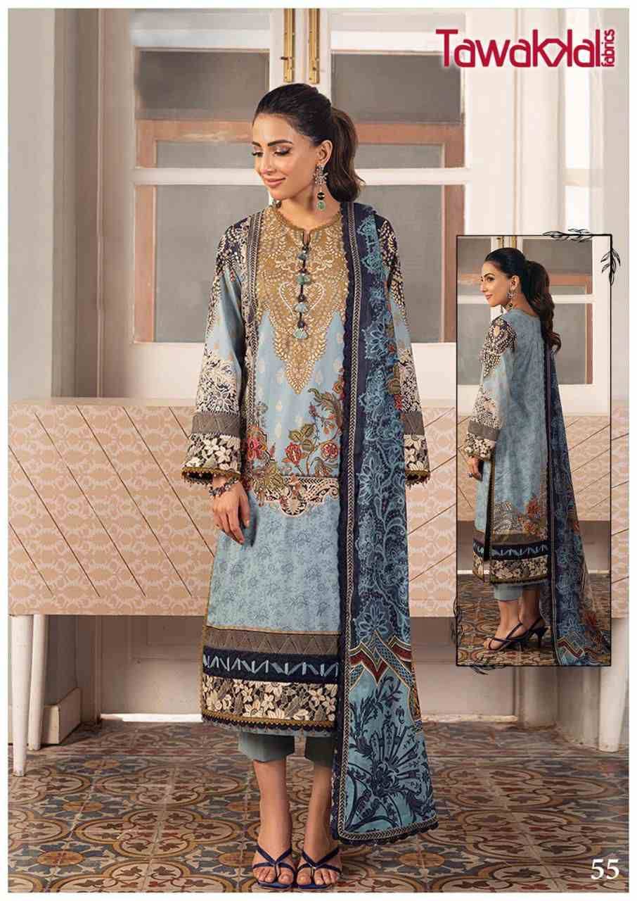 Mehroz Vol-6 By Tawakkal Fab 51 To 60 Series Designer Festive Suits Beautiful Stylish Fancy Colorful Party Wear & Occasional Wear Pure Cotton Dresses At Wholesale Price