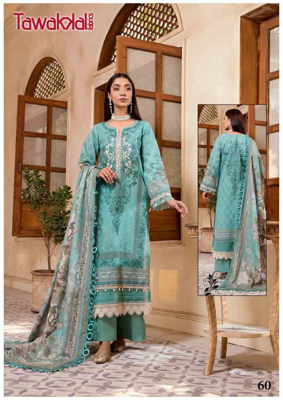 Mehroz Vol-6 By Tawakkal Fab 51 To 60 Series Designer Festive Suits Beautiful Stylish Fancy Colorful Party Wear & Occasional Wear Pure Cotton Dresses At Wholesale Price