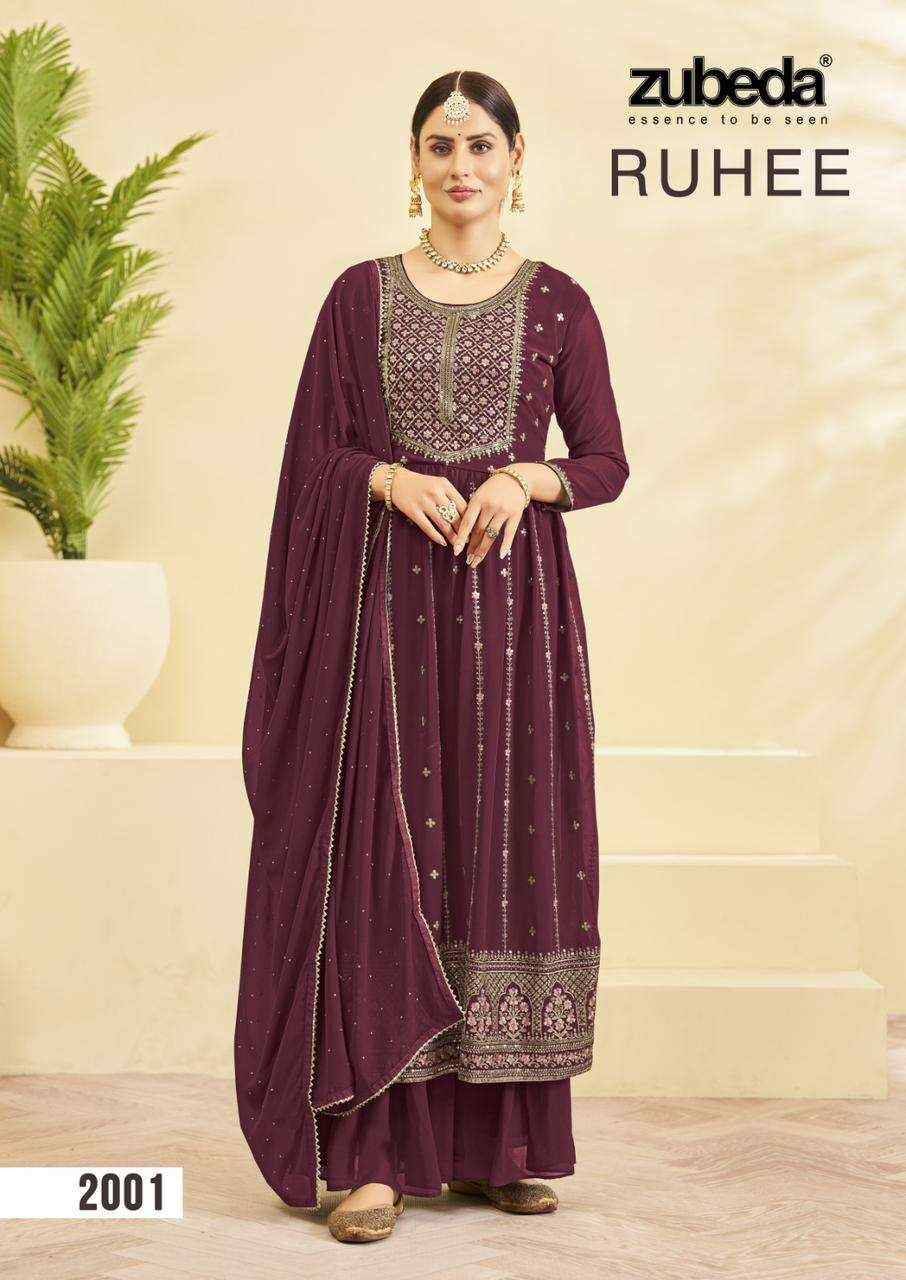 Ruhee By Zubeda 2001 To 2006 Series Beautiful Summer Collection Pakisatni Suits Stylish Fancy Colorful Casual Wear & Ethnic Wear Georgette Embroidered Dresses At Wholesale Price