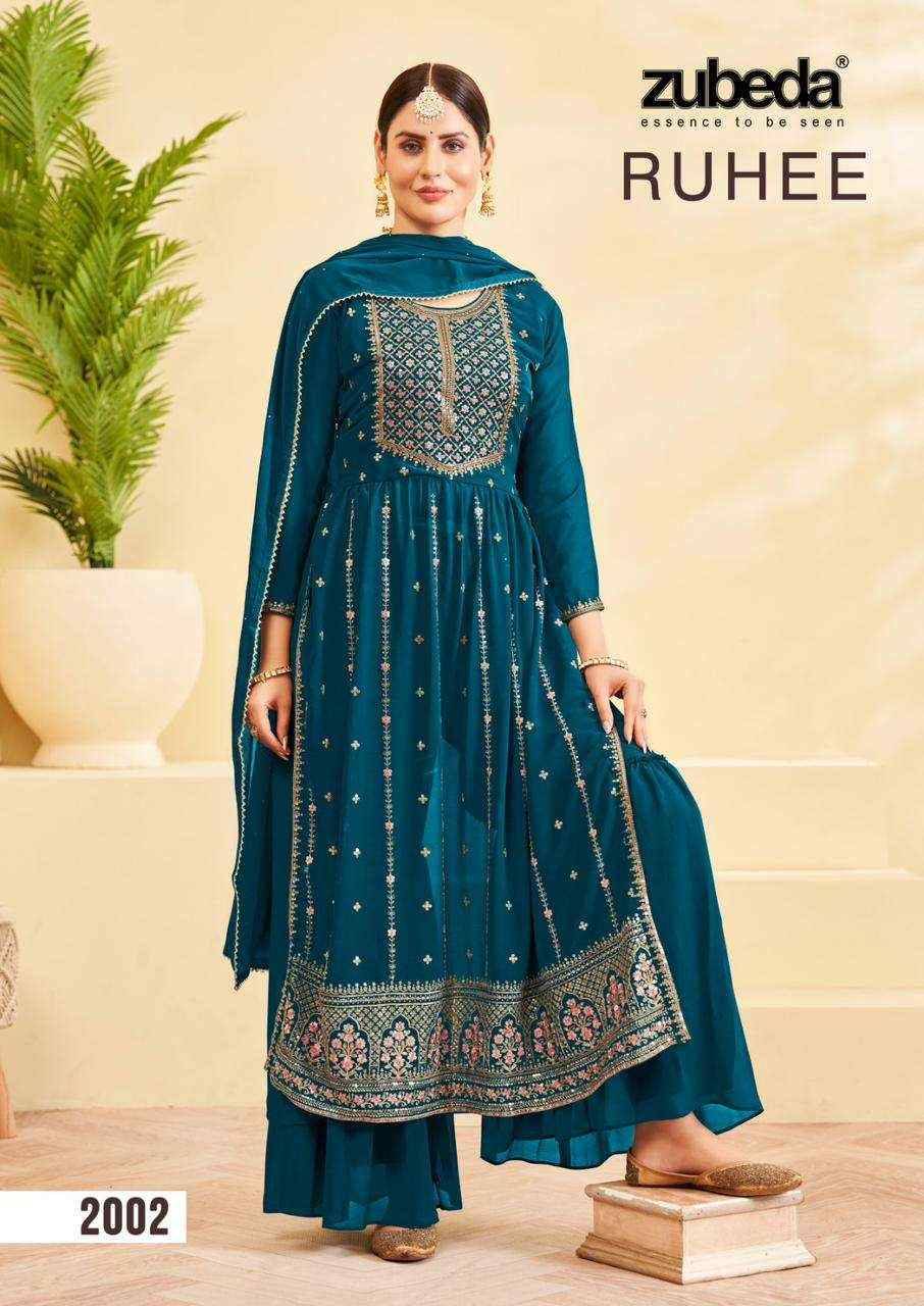 Ruhee By Zubeda 2001 To 2006 Series Beautiful Summer Collection Pakisatni Suits Stylish Fancy Colorful Casual Wear & Ethnic Wear Georgette Embroidered Dresses At Wholesale Price