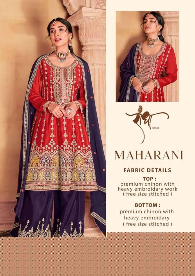 Maharani By Radha Trendz 2051 To 2054 Series Beautiful Festive Suits Colorful Stylish Fancy Casual Wear & Ethnic Wear Chinnon Embroidered Dresses At Wholesale Price