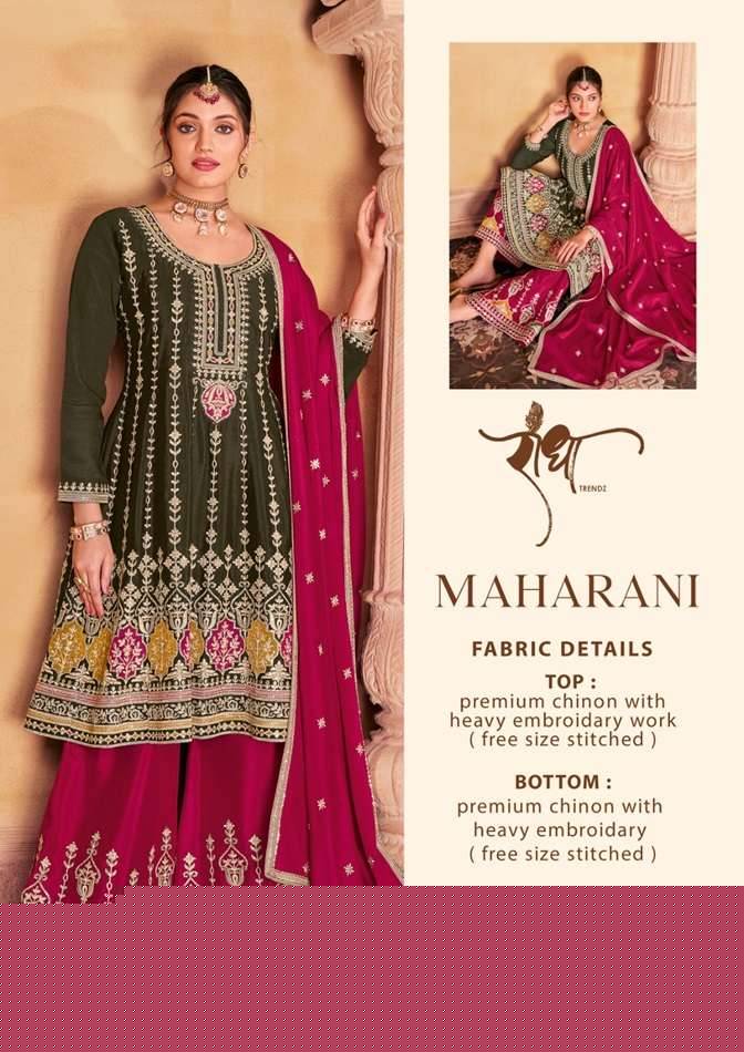 Maharani By Radha Trendz 2051 To 2054 Series Beautiful Festive Suits Colorful Stylish Fancy Casual Wear & Ethnic Wear Chinnon Embroidered Dresses At Wholesale Price