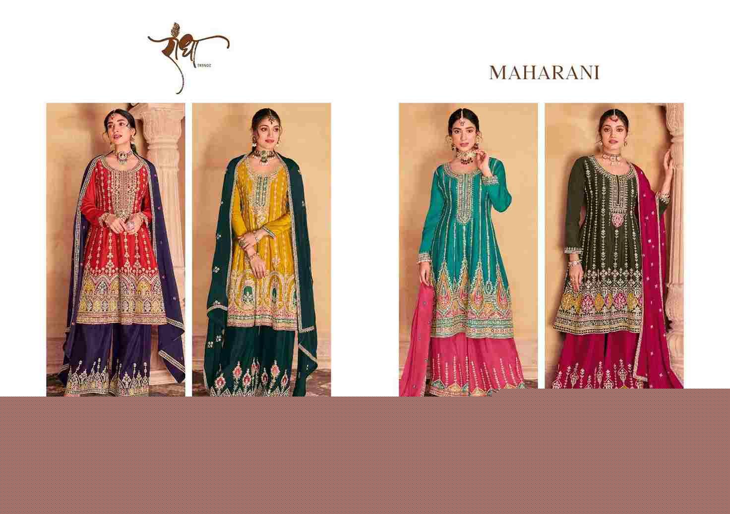 Maharani By Radha Trendz 2051 To 2054 Series Beautiful Festive Suits Colorful Stylish Fancy Casual Wear & Ethnic Wear Chinnon Embroidered Dresses At Wholesale Price