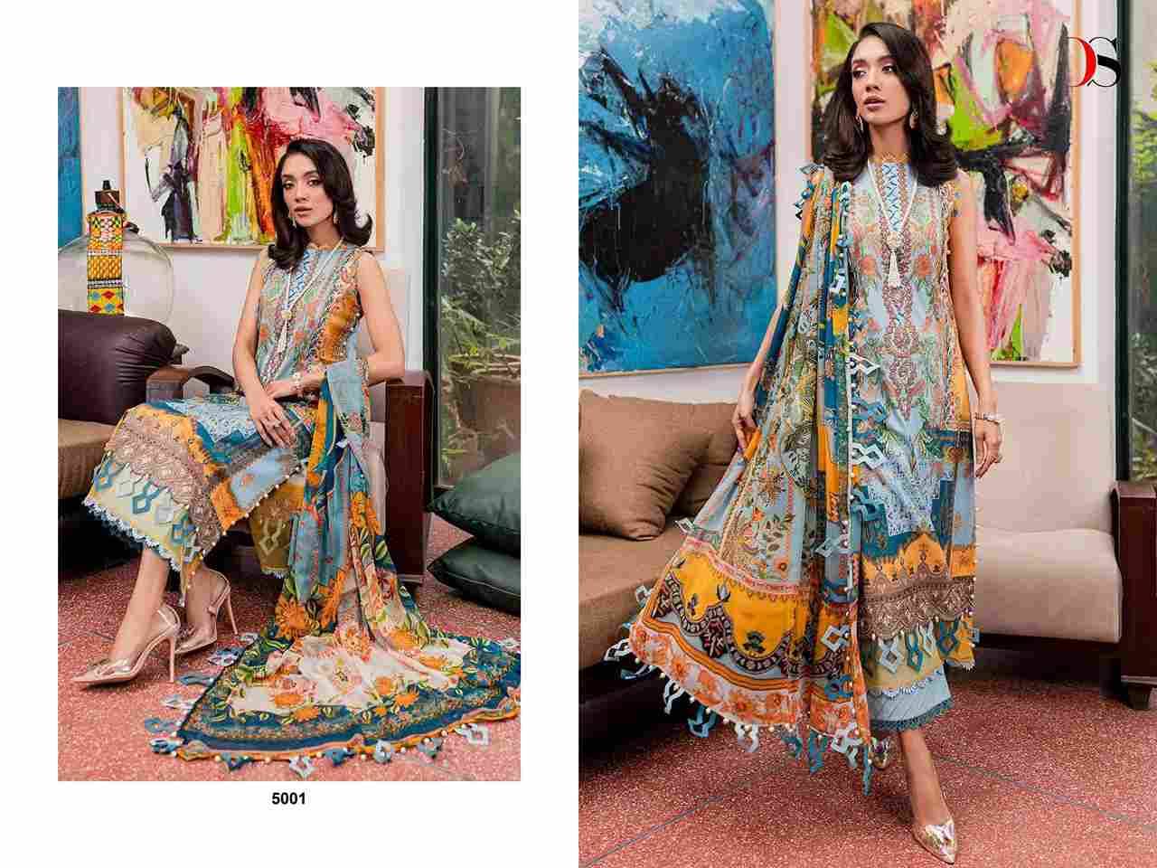 Jade Bliss Lawn-24 By Deepsy Suits 5001 To 5008 Series Designer Pakistani Suits Beautiful Stylish Fancy Colorful Party Wear & Occasional Wear Pure Cotton Dresses At Wholesale Price