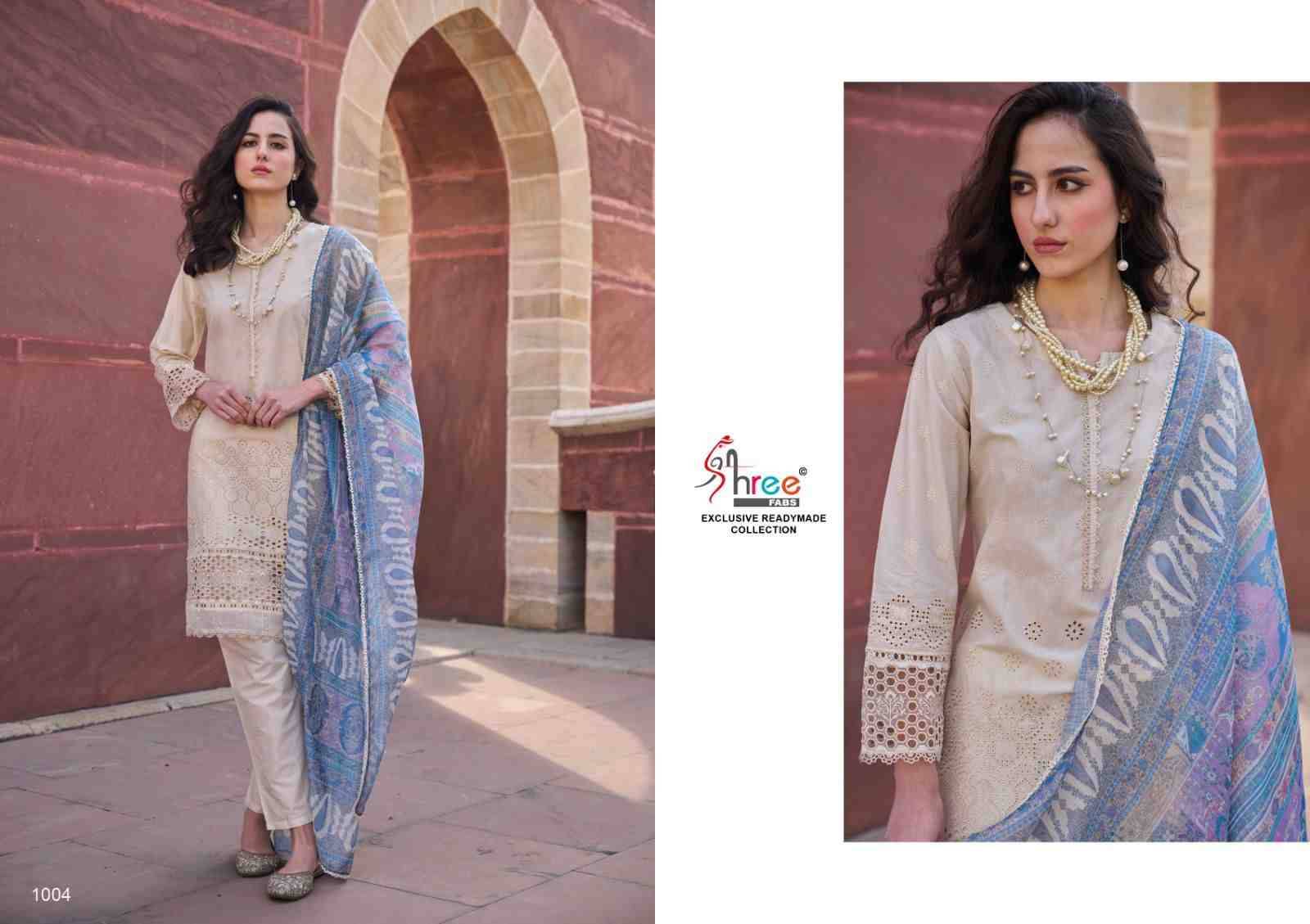 Maria.B. Exclusive Readymade Collection By Shree Fabs 1001 To 1004 Series Beautiful Pakistani Suits Colorful Stylish Fancy Casual Wear & Ethnic Wear Lawn Cotton Prints Dresses At Wholesale Price