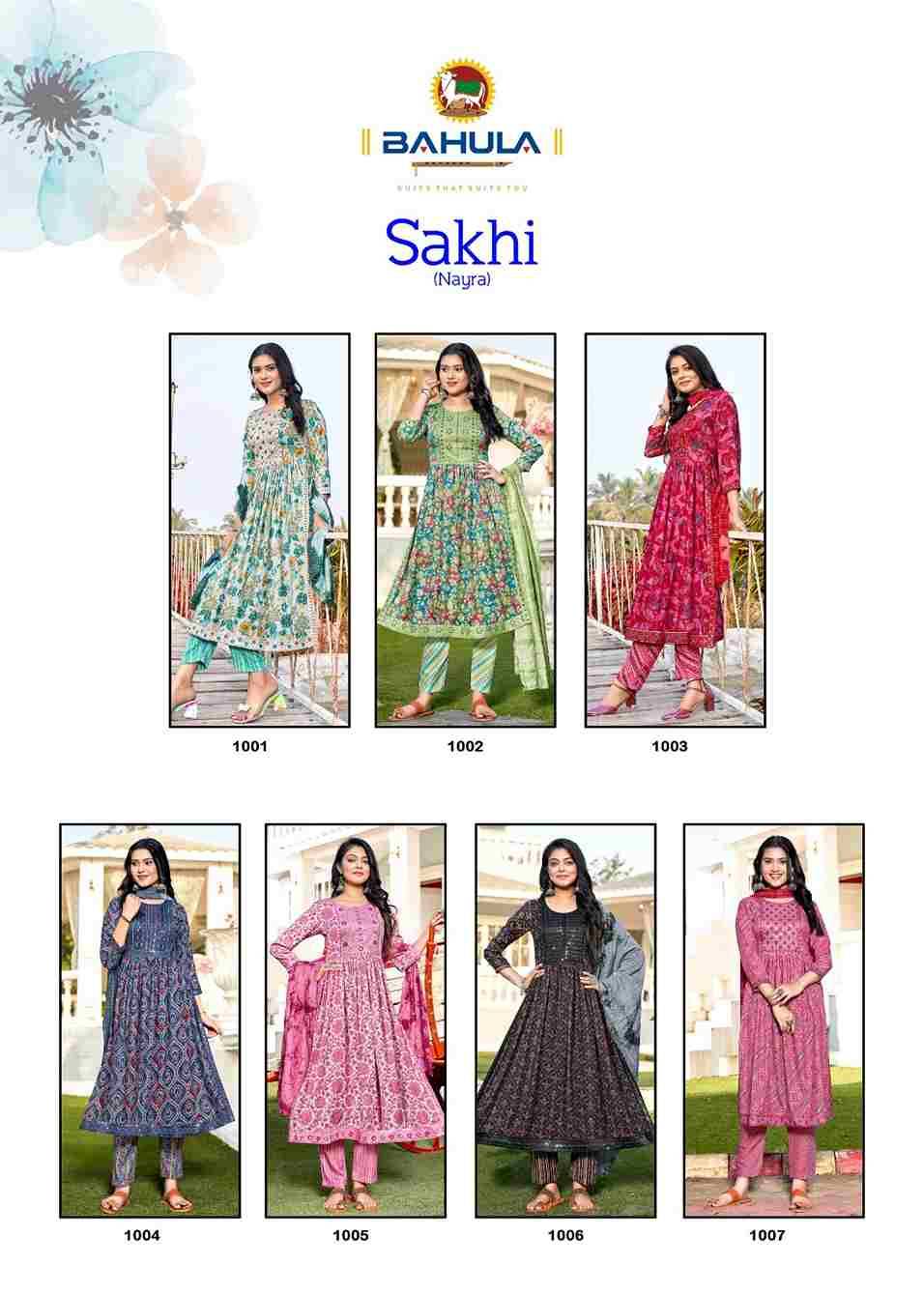 Sakhi By Bahula 1001 To 1007 Series Indian Traditional Wear Collection Beautiful Stylish Fancy Colorful Party Wear & Wear Rayon Dress At Wholesale Price