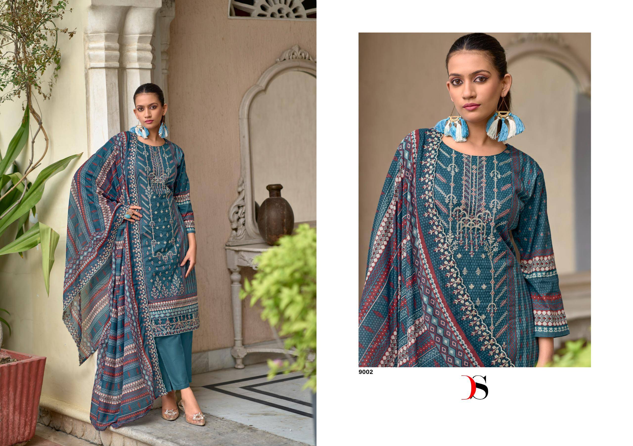 Bin Saeed Vol-9 By Deepsy Suits 9001 To 9006 Series Designer Pakistani Suits Beautiful Stylish Fancy Colorful Party Wear & Occasional Wear Pure Cotton Dresses At Wholesale Price