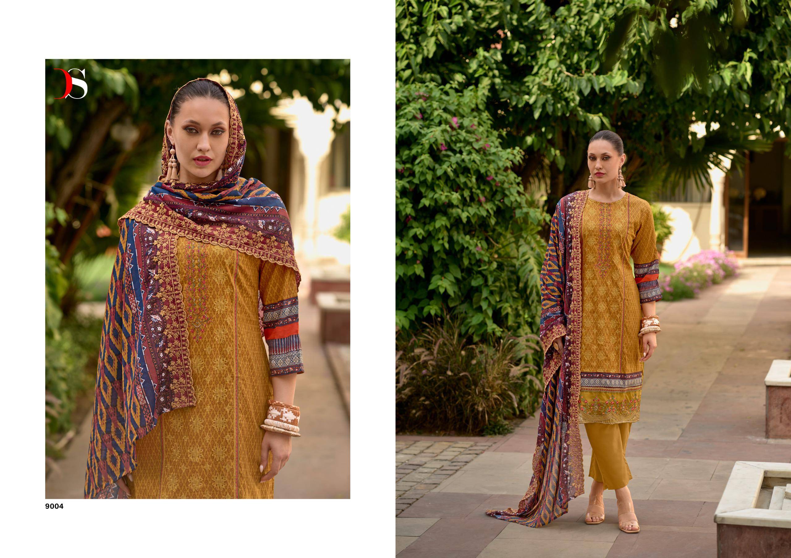 Bin Saeed Vol-9 By Deepsy Suits 9001 To 9006 Series Designer Pakistani Suits Beautiful Stylish Fancy Colorful Party Wear & Occasional Wear Pure Cotton Dresses At Wholesale Price