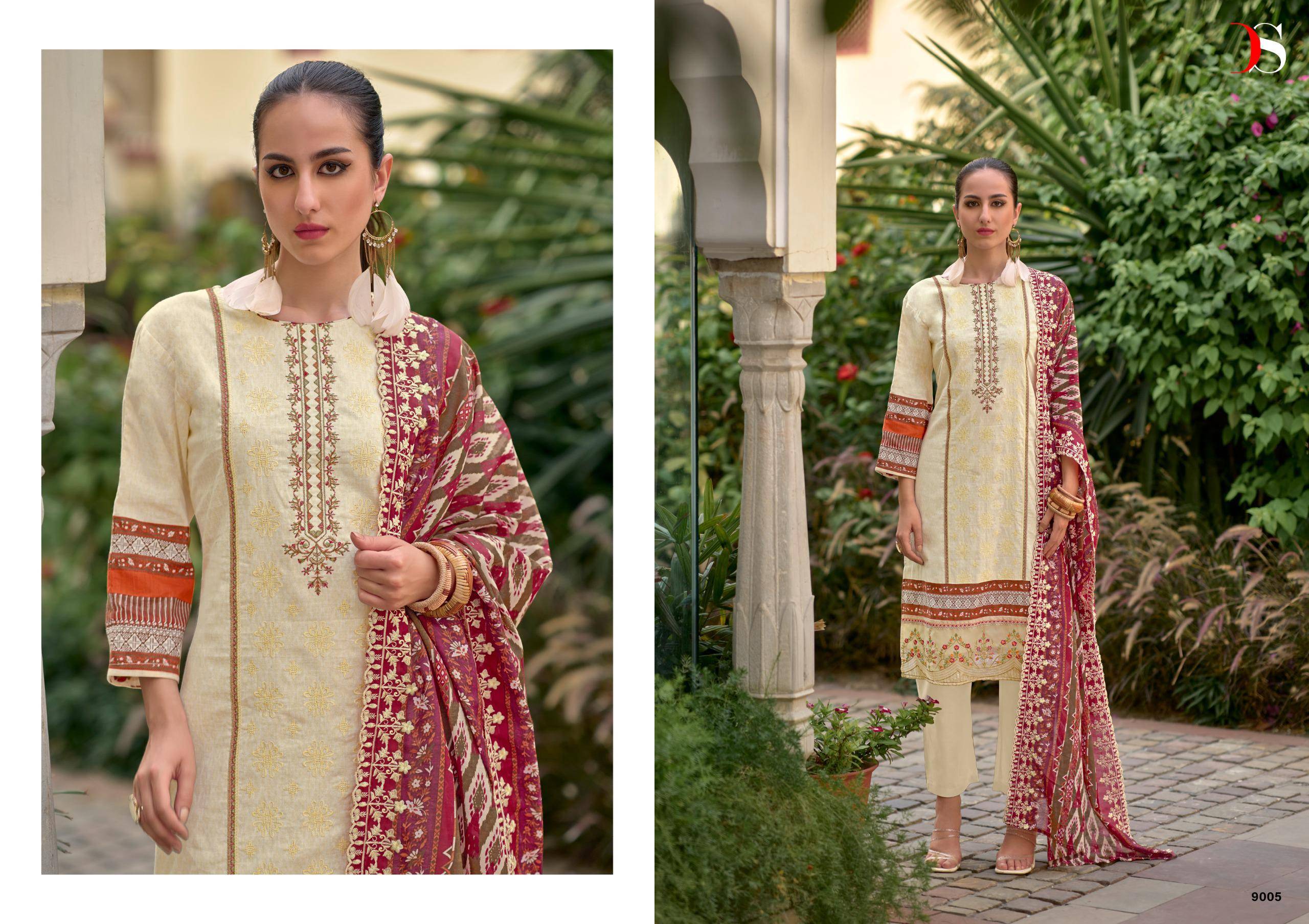 Bin Saeed Vol-9 By Deepsy Suits 9001 To 9006 Series Designer Pakistani Suits Beautiful Stylish Fancy Colorful Party Wear & Occasional Wear Pure Cotton Dresses At Wholesale Price