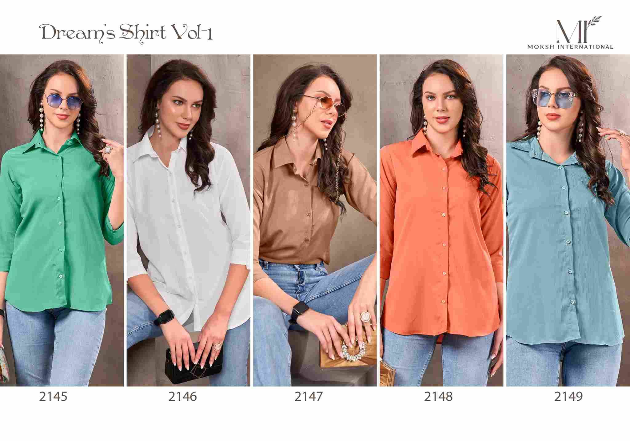 Dreams Shirt Vol-1 By Moksh International 2145 To 2149 Series Designer Stylish Fancy Colorful Beautiful Party Wear & Ethnic Wear Collection Cotton Print Tops At Wholesale Price