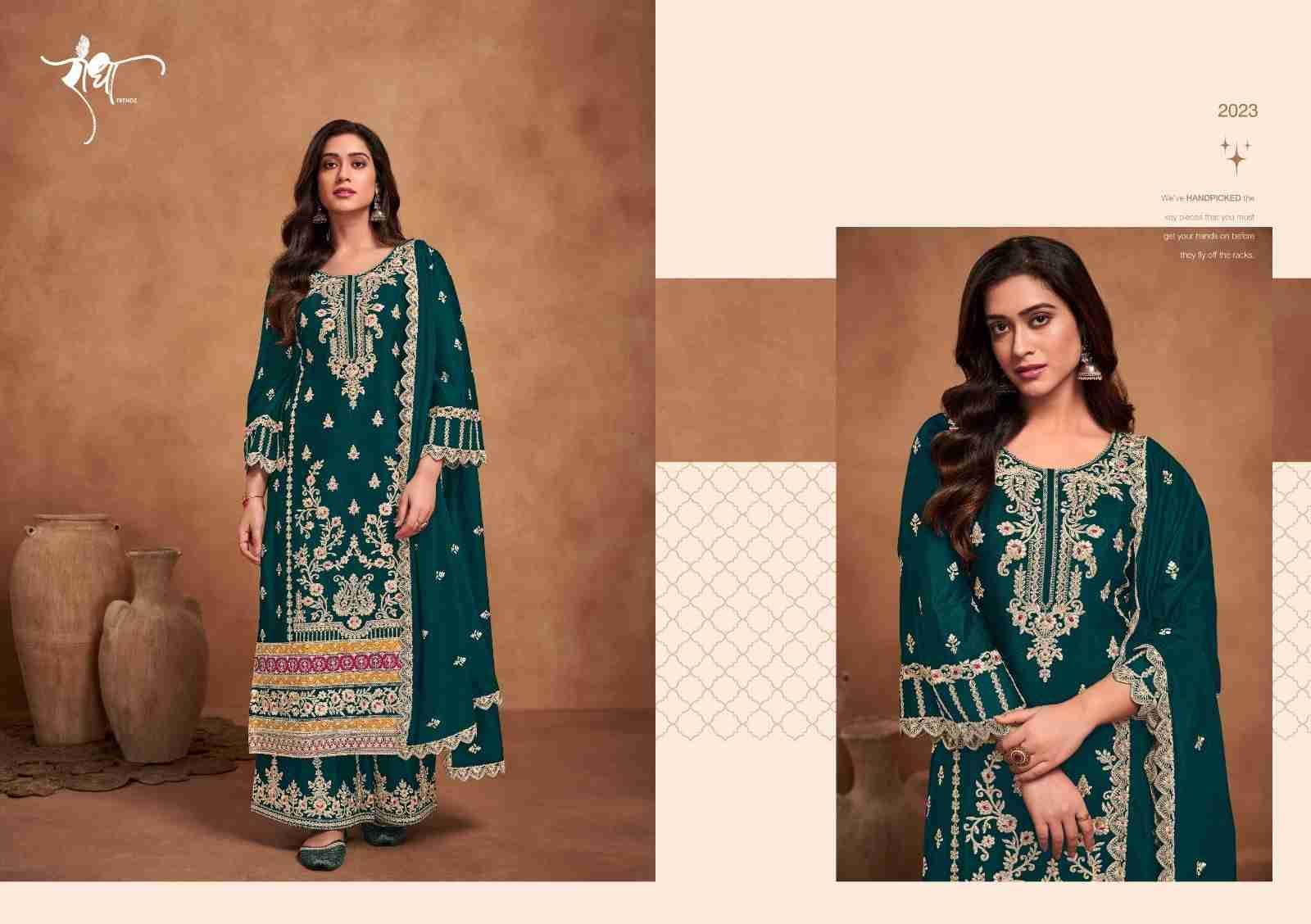 Rashmi By Radha Trends 2021 To 2025 Series Beautiful Sharara Suits Colorful Stylish Fancy Casual Wear & Ethnic Wear Chinnon Dresses At Wholesale Price