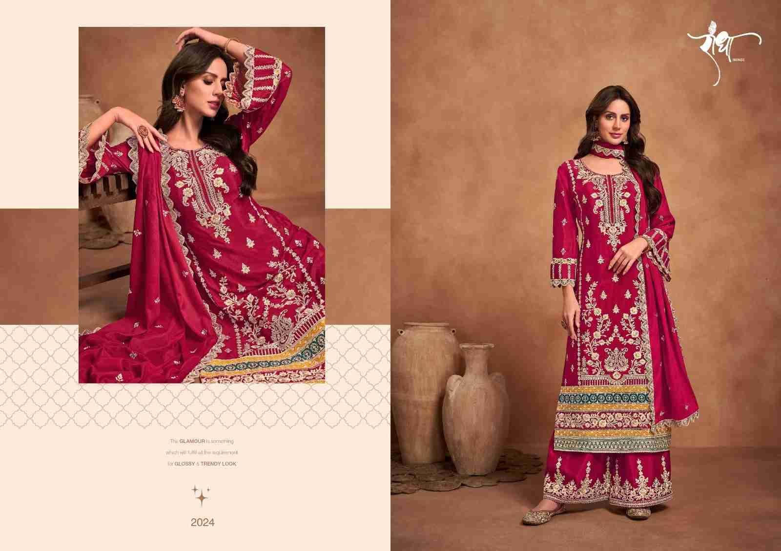 Rashmi By Radha Trends 2021 To 2025 Series Beautiful Sharara Suits Colorful Stylish Fancy Casual Wear & Ethnic Wear Chinnon Dresses At Wholesale Price