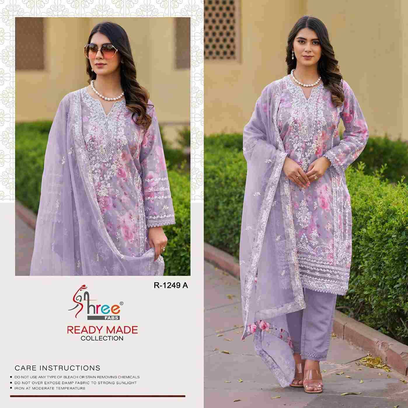 Shree Fabs Hit Design R-1249 Colours By Shree Fabs R-1249-A To R-1249-D Series Beautiful Pakistani Suits Stylish Fancy Colorful Party Wear & Occasional Wear Organza Embroidered Dresses At Wholesale Price