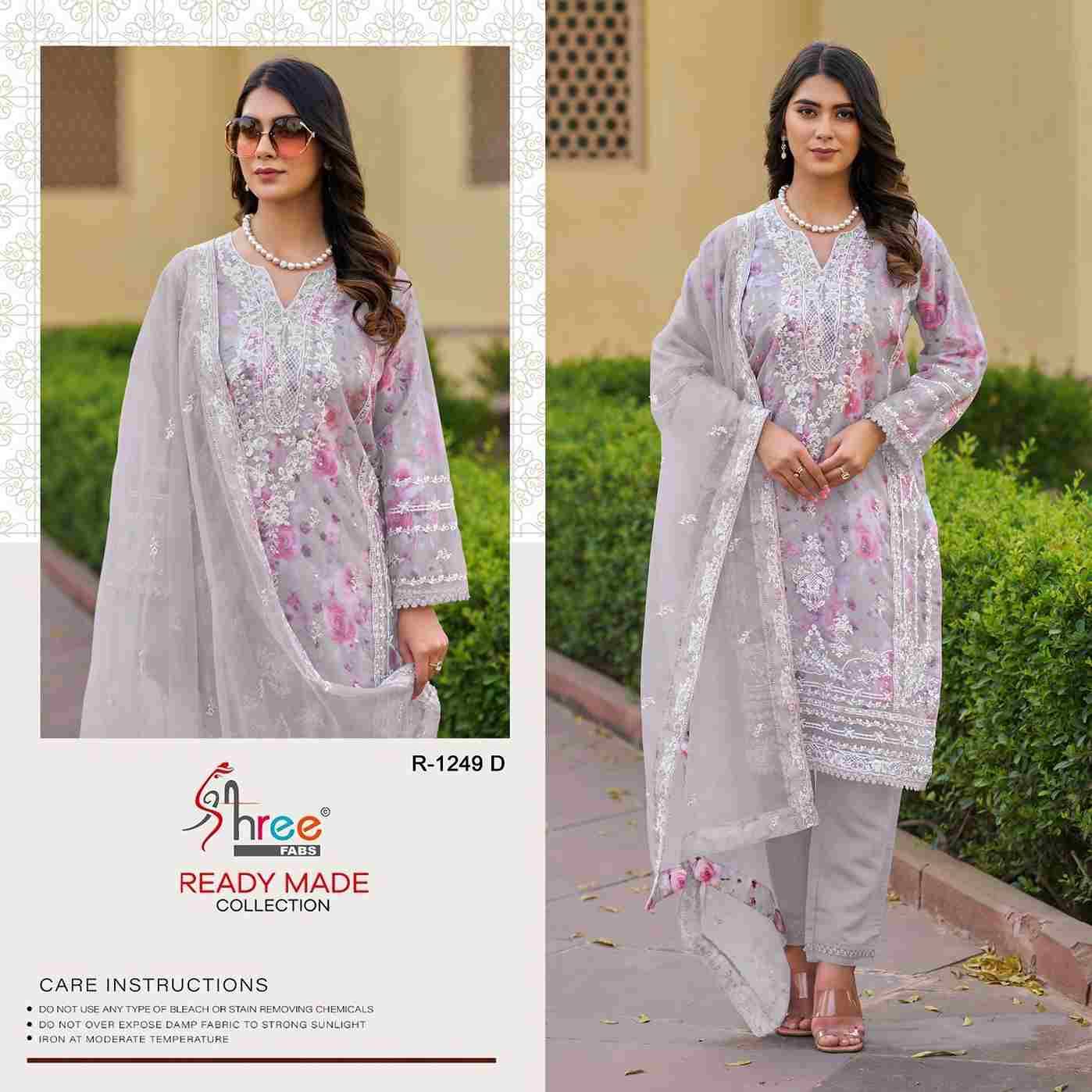Shree Fabs Hit Design R-1249 Colours By Shree Fabs R-1249-A To R-1249-D Series Beautiful Pakistani Suits Stylish Fancy Colorful Party Wear & Occasional Wear Organza Embroidered Dresses At Wholesale Price