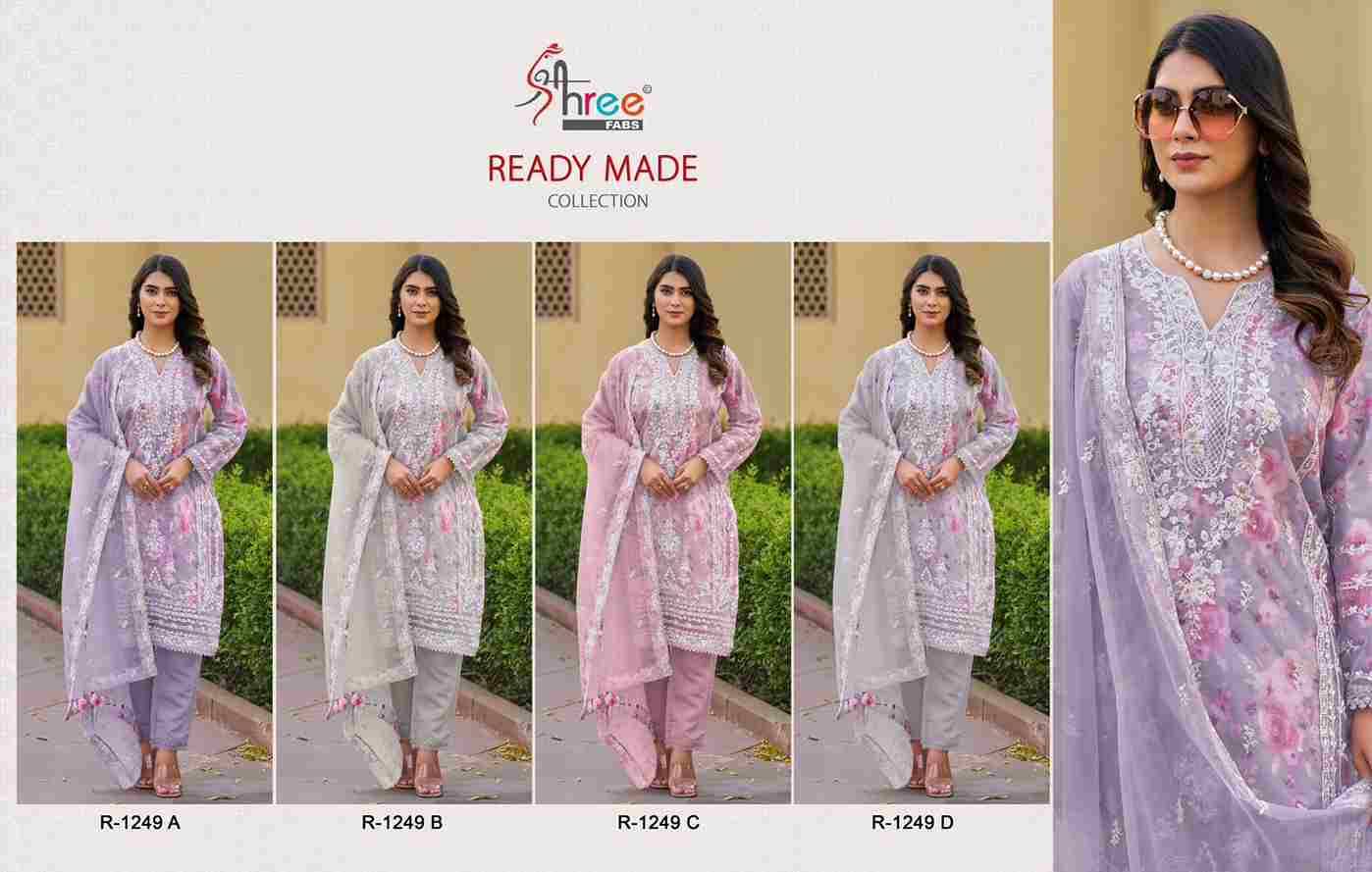 Shree Fabs Hit Design R-1249 Colours By Shree Fabs R-1249-A To R-1249-D Series Beautiful Pakistani Suits Stylish Fancy Colorful Party Wear & Occasional Wear Organza Embroidered Dresses At Wholesale Price