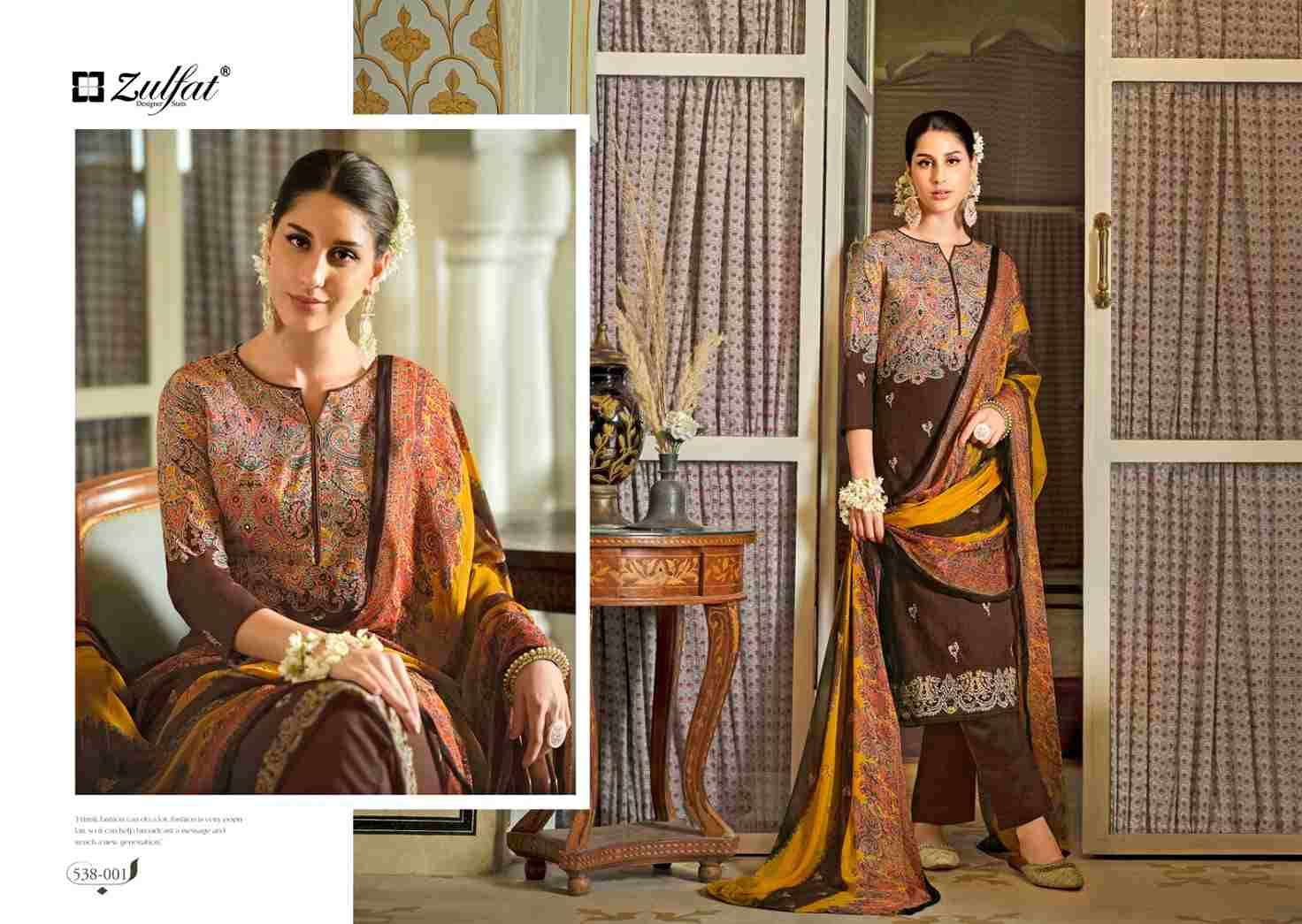 Dilruba Vol-2 By Zulfat 538-001 To 538-008 Series Beautiful Festive Suits Stylish Fancy Colorful Casual Wear & Ethnic Wear Pure Cotton Print Dresses At Wholesale Price