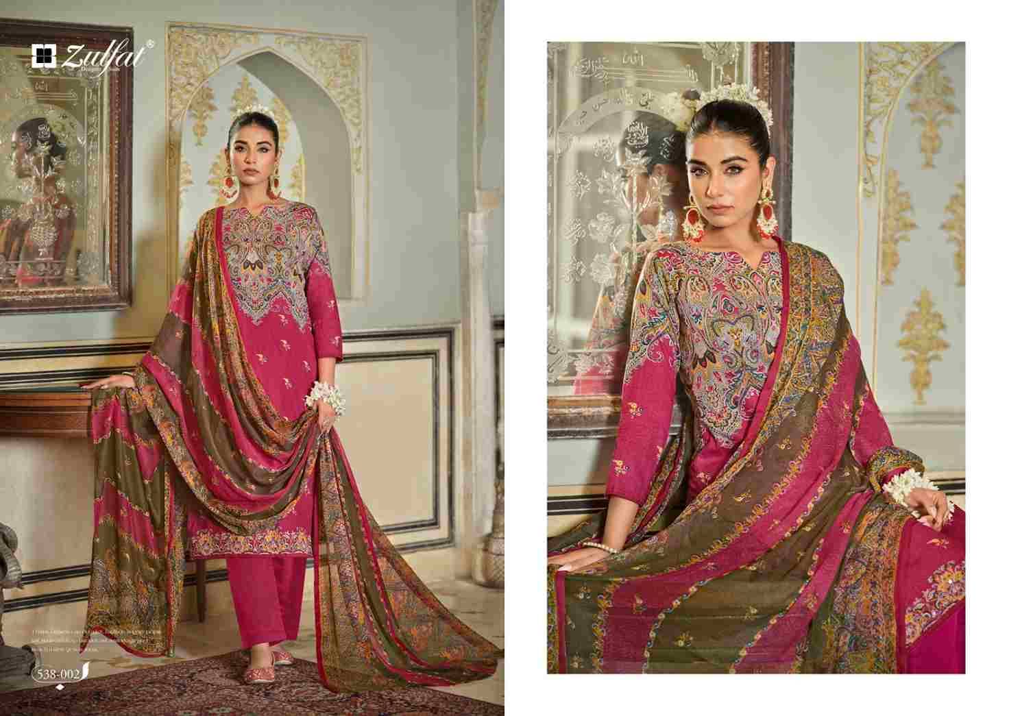 Dilruba Vol-2 By Zulfat 538-001 To 538-008 Series Beautiful Festive Suits Stylish Fancy Colorful Casual Wear & Ethnic Wear Pure Cotton Print Dresses At Wholesale Price