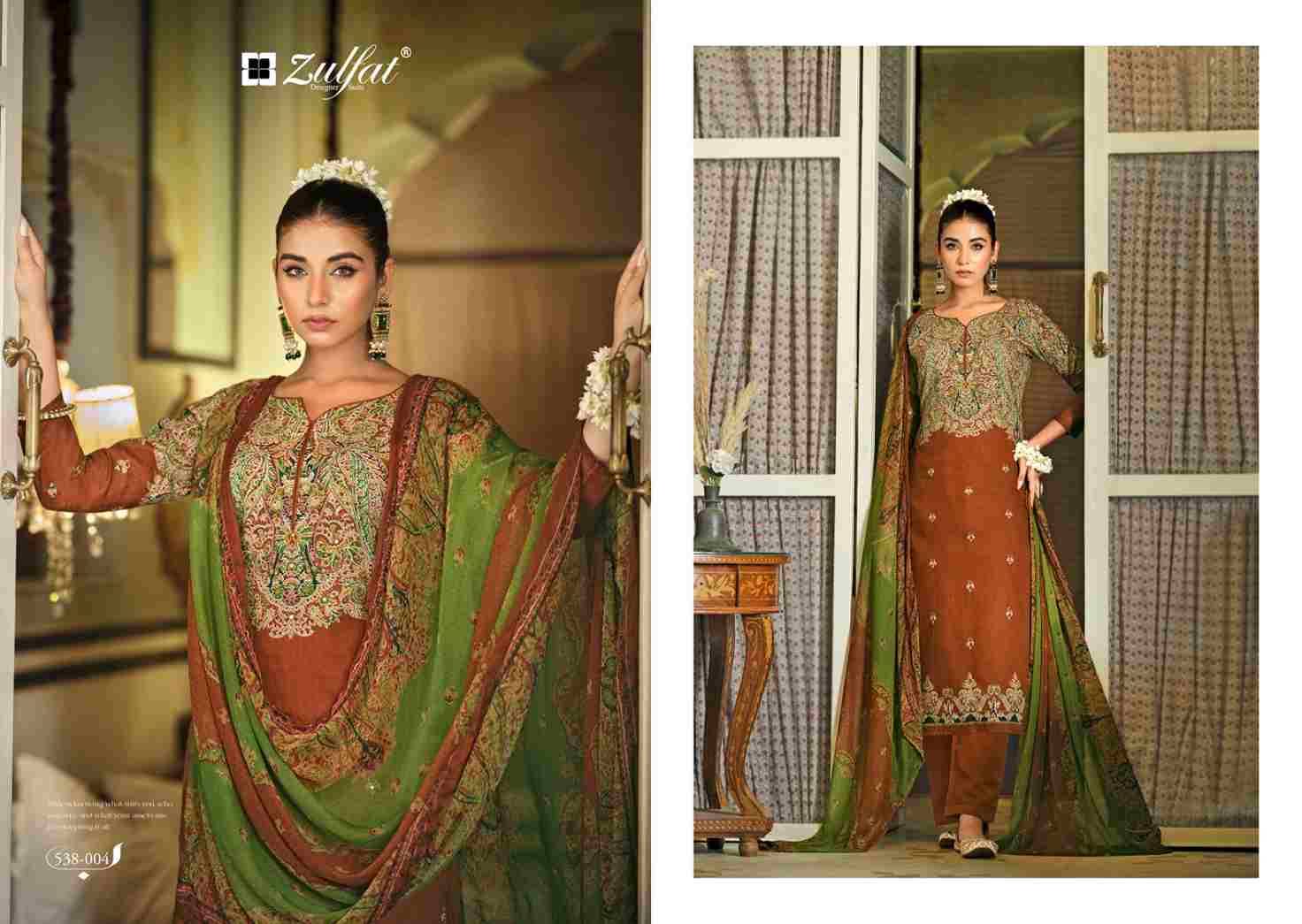 Dilruba Vol-2 By Zulfat 538-001 To 538-008 Series Beautiful Festive Suits Stylish Fancy Colorful Casual Wear & Ethnic Wear Pure Cotton Print Dresses At Wholesale Price