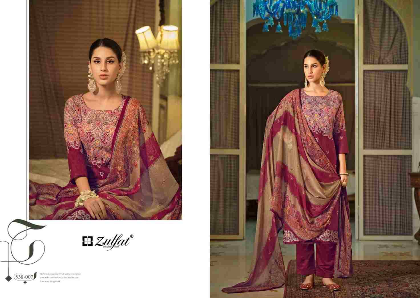 Dilruba Vol-2 By Zulfat 538-001 To 538-008 Series Beautiful Festive Suits Stylish Fancy Colorful Casual Wear & Ethnic Wear Pure Cotton Print Dresses At Wholesale Price