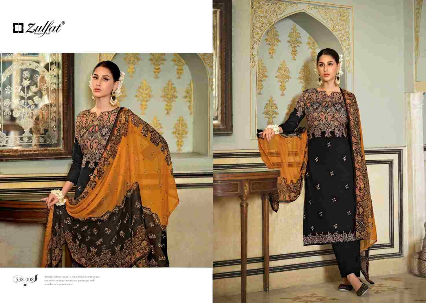 Dilruba Vol-2 By Zulfat 538-001 To 538-008 Series Beautiful Festive Suits Stylish Fancy Colorful Casual Wear & Ethnic Wear Pure Cotton Print Dresses At Wholesale Price