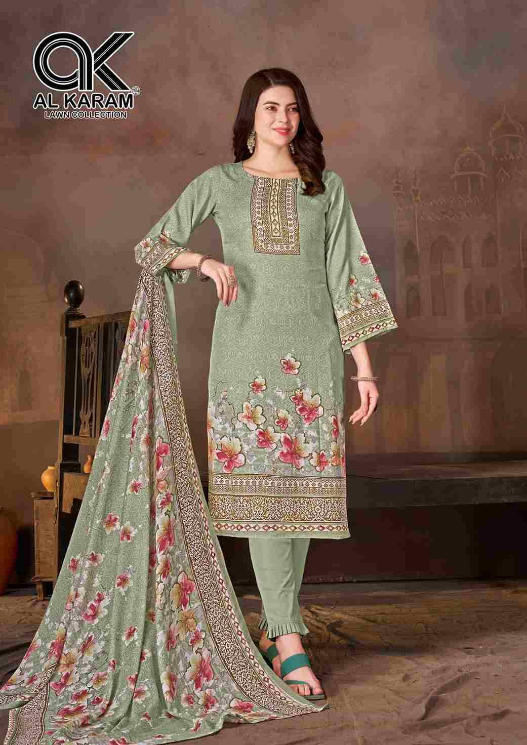 Mahe Ruh By Al Karam Lawn Collection 1001 To 1008 Series Beautiful Festive Suits Stylish Fancy Colorful Casual Wear & Ethnic Wear Pure Cotton Print Dresses At Wholesale Price