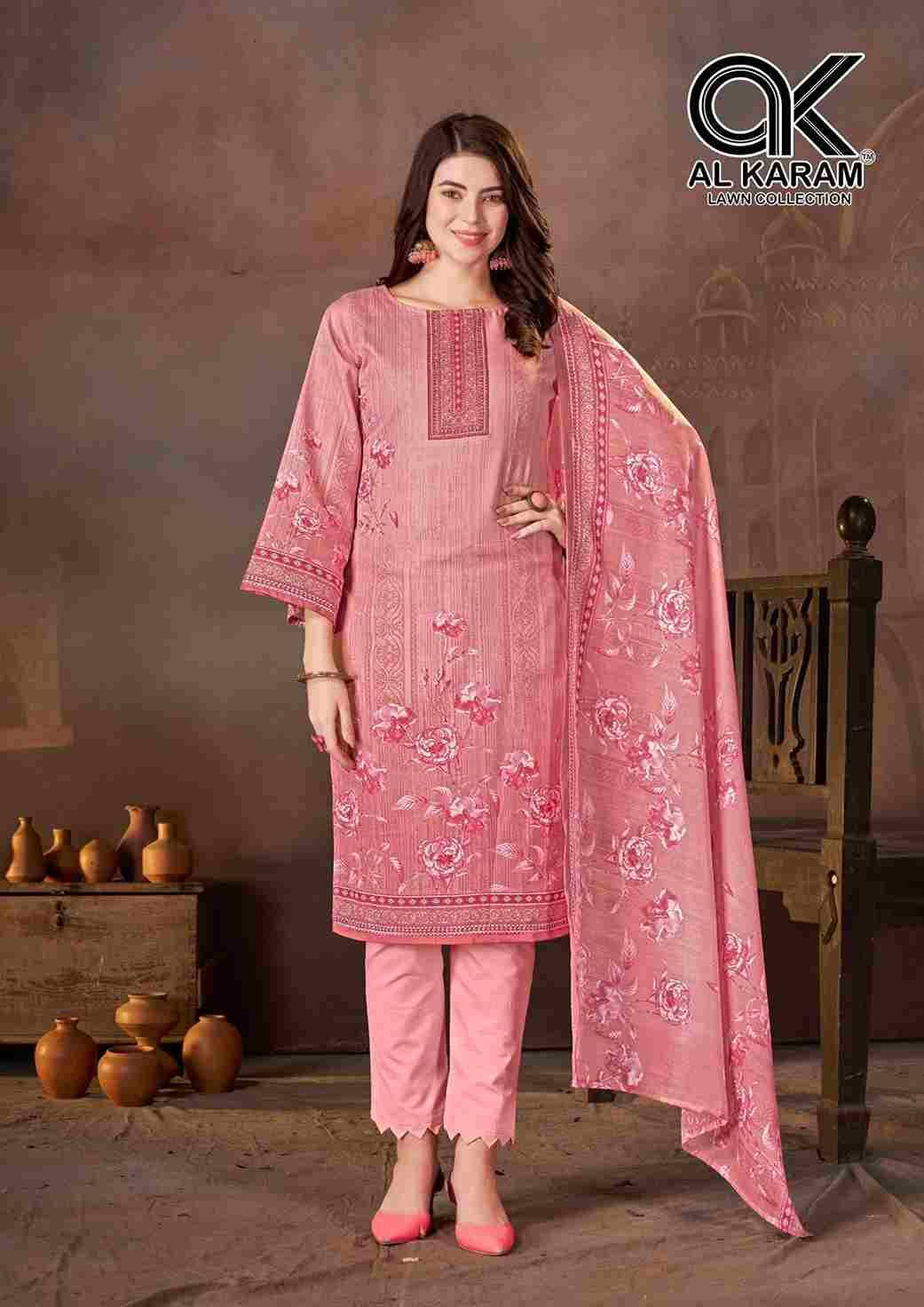 Mahe Ruh By Al Karam Lawn Collection 1001 To 1008 Series Beautiful Festive Suits Stylish Fancy Colorful Casual Wear & Ethnic Wear Pure Cotton Print Dresses At Wholesale Price