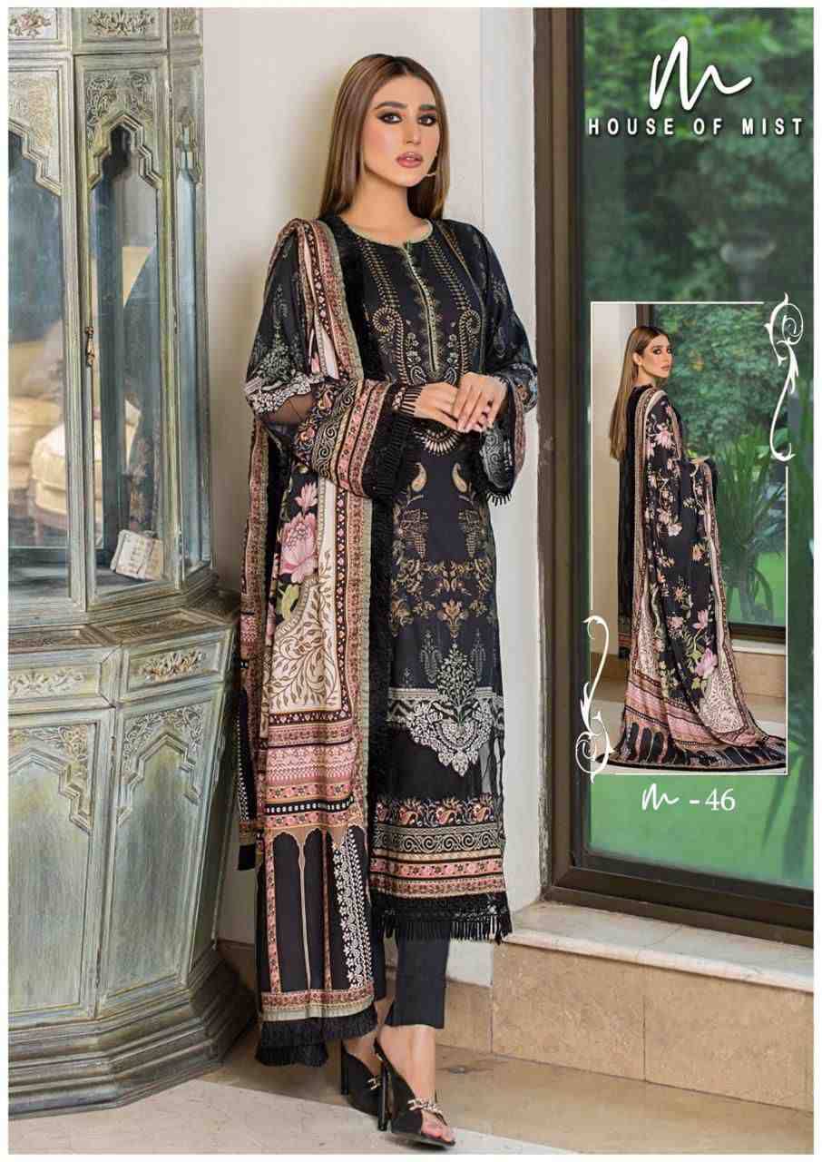Ghazal Vol-5 By House Of Mist 41 To 46 Series Beautiful Pakistani Suits Colorful Stylish Fancy Casual Wear & Ethnic Wear Pure Cotton Print Dresses At Wholesale Price