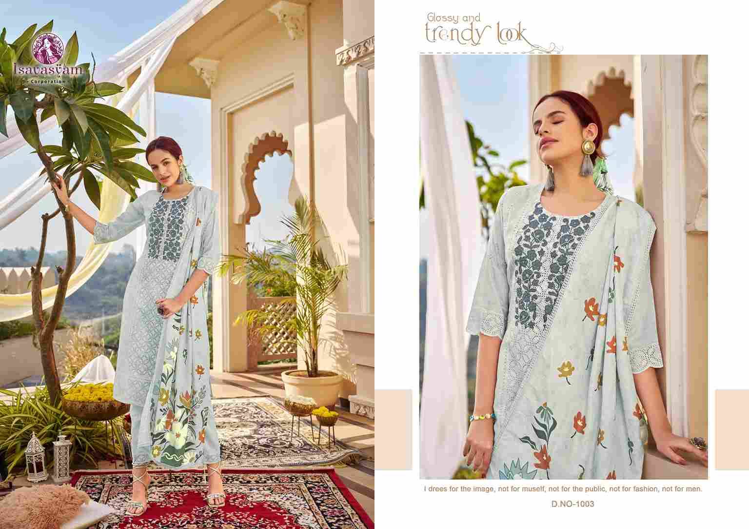 Cotton Chikan Applique By Isavasyam 1001 To 1006 Series Designer Stylish Fancy Colorful Beautiful Party Wear & Ethnic Wear Collection Pure Cambric Cotton Dresses At Wholesale Price