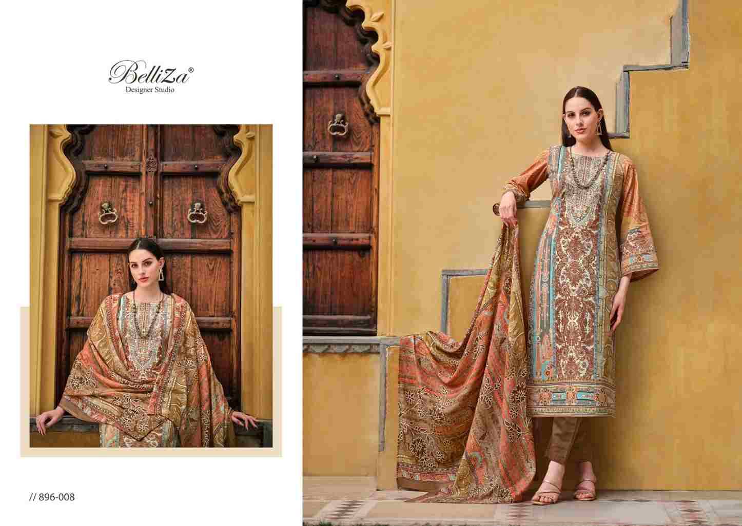 Naira Vol-43 By Belliza 896-001 To 896-008 Series Beautiful Festive Suits Stylish Fancy Colorful Casual Wear & Ethnic Wear Pure Cotton Print Dresses At Wholesale Price