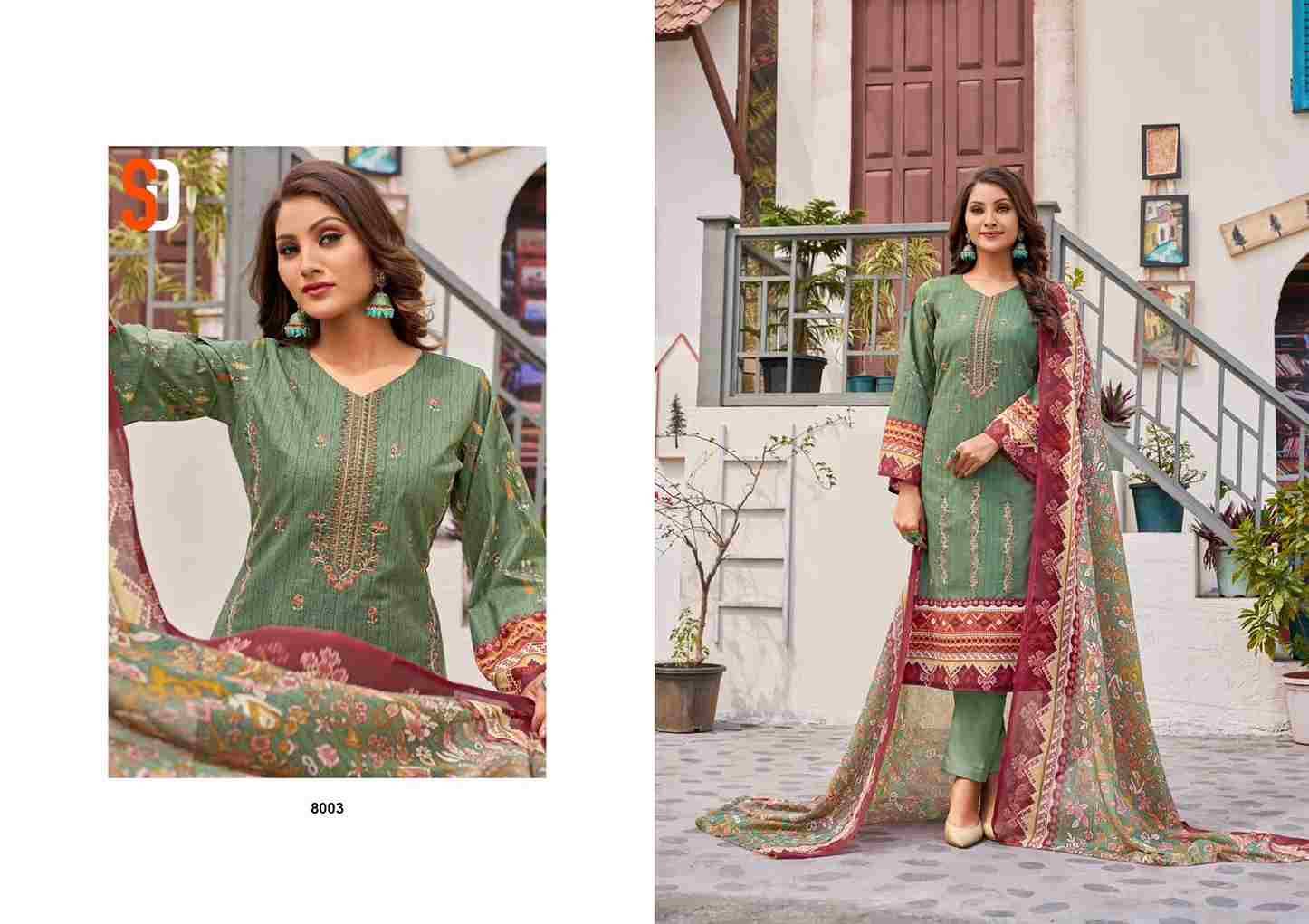 Bin Saeed Lawn Collection Vol-8 By Shraddha Designer 8001 To 8006 Series Designer Pakistani Suits Beautiful Fancy Stylish Colorful Party Wear & Occasional Wear Pure Cotton Print With Embroidery Dresses At Wholesale Price
