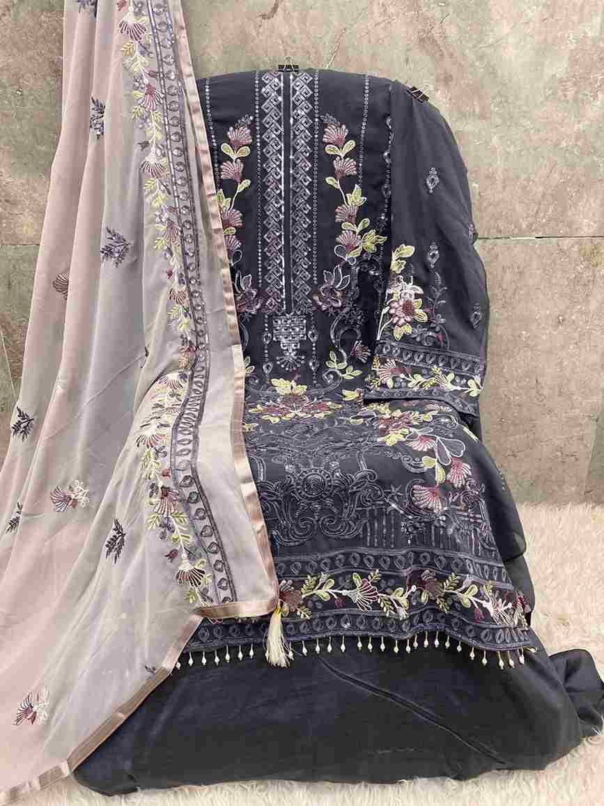Hoor Tex Hit Design H-252 Colours By Hoor Tex H-252-A To H-252-F Series Beautiful Pakistani Suits Stylish Colorful Fancy Casual Wear & Ethnic Wear Faux Georgette Embroidered Dresses At Wholesale Price