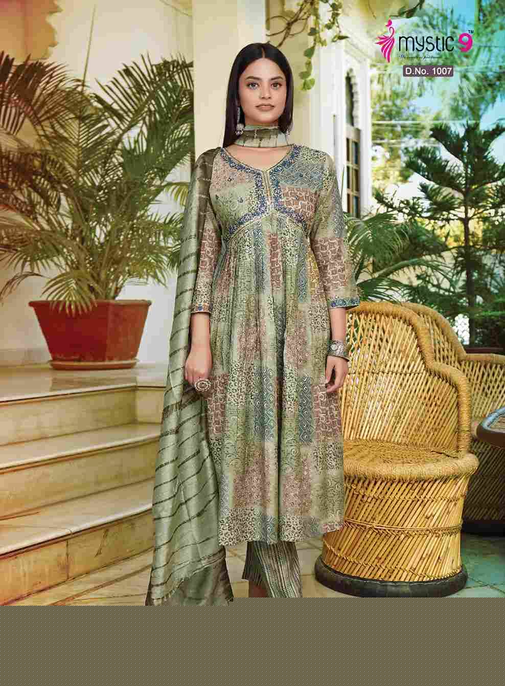 Monalisa By Mystic 9 1001 To 1008 Series Beautiful Festive Suits Colorful Stylish Fancy Casual Wear & Ethnic Wear Roman Silk Dresses At Wholesale Price