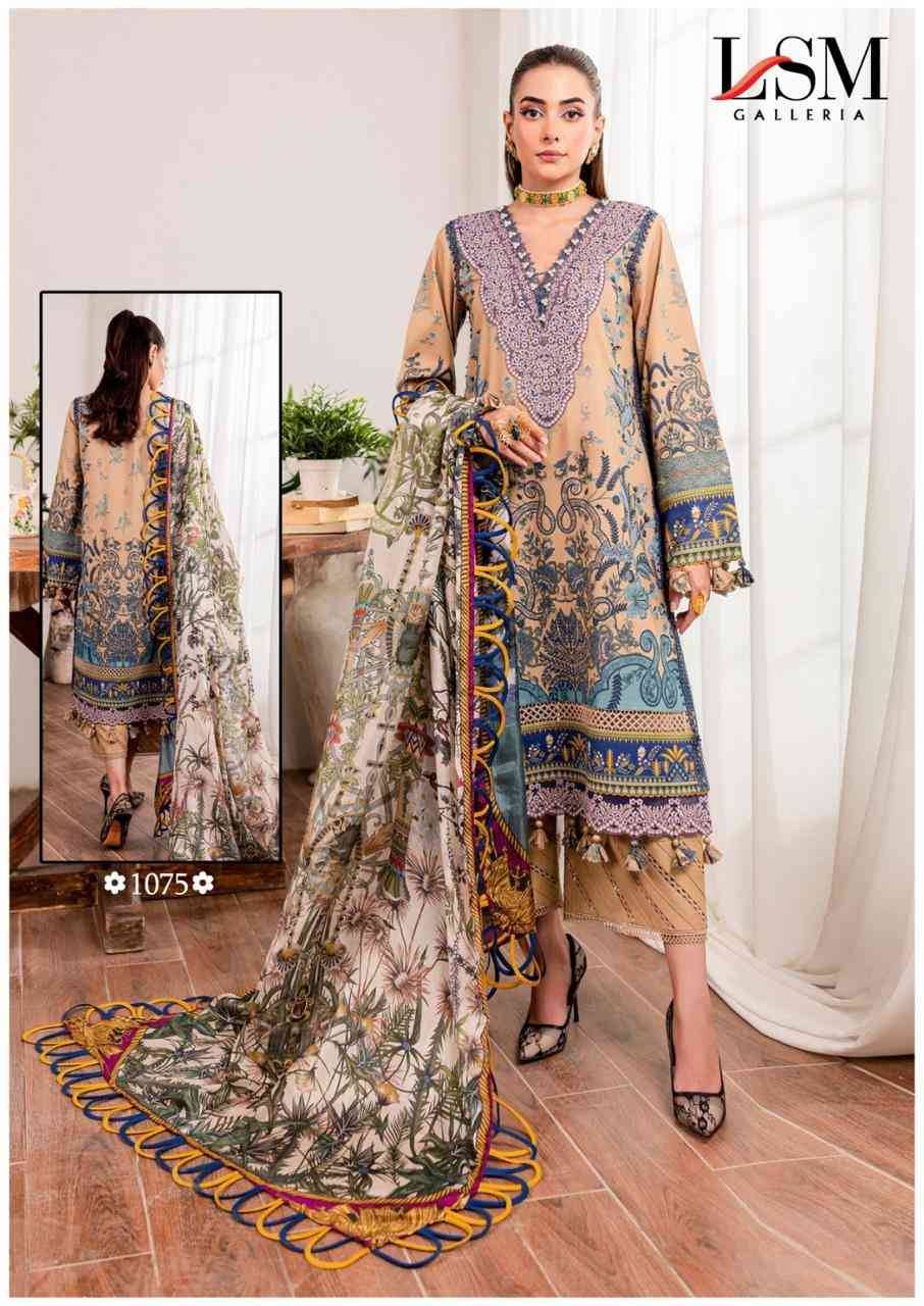 Parian Dream Vol-8 By Lsm Galleria 1071 To 1076 Series Beautiful Festive Suits Colorful Stylish Fancy Casual Wear & Ethnic Wear Pure Lawn Print With Work Dresses At Wholesale Price