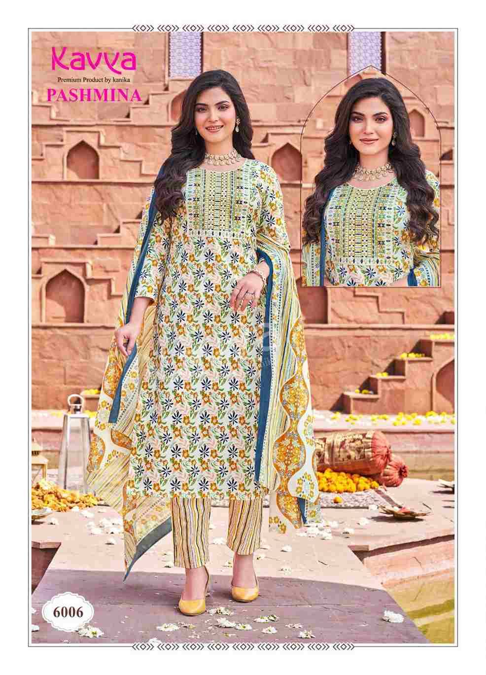 Pashmina Vol-6 By Kavya 6001 To 6010 Series Beautiful Stylish Festive Suits Fancy Colorful Casual Wear & Ethnic Wear & Ready To Wear Cotton Print Dresses At Wholesale Price