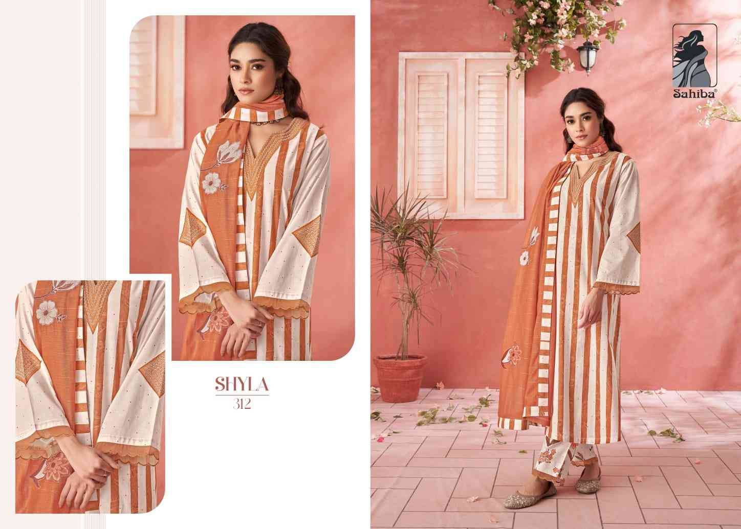 Shyla By Sahiba Fabrics Beautiful Festive Suits Colorful Stylish Fancy Casual Wear & Ethnic Wear Pure Lawn Cotton Print Dresses At Wholesale Price