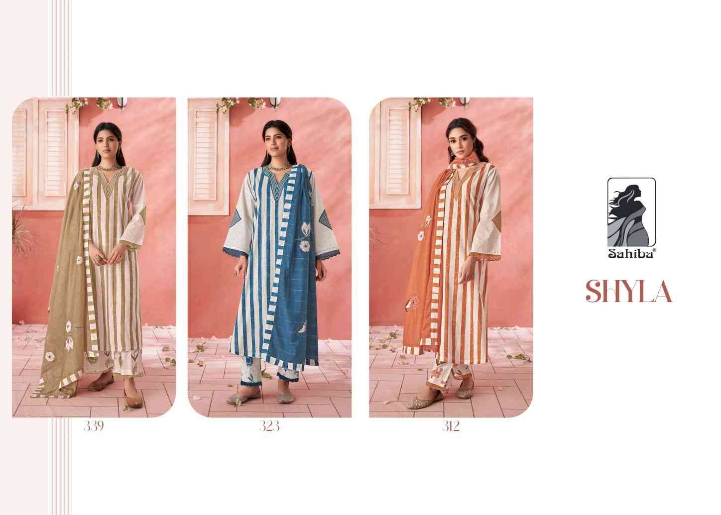 Shyla By Sahiba Fabrics Beautiful Festive Suits Colorful Stylish Fancy Casual Wear & Ethnic Wear Pure Lawn Cotton Print Dresses At Wholesale Price