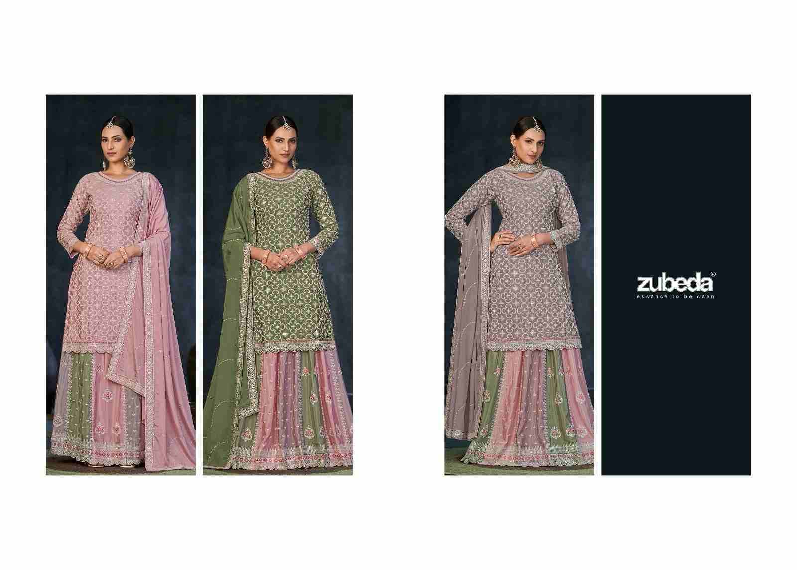 Inaya By Zubeda 2001 To 2003 Series Beautiful Festive Suits Colorful Stylish Fancy Casual Wear & Ethnic Wear Chinnon Silk Embroidered Dresses At Wholesale Price